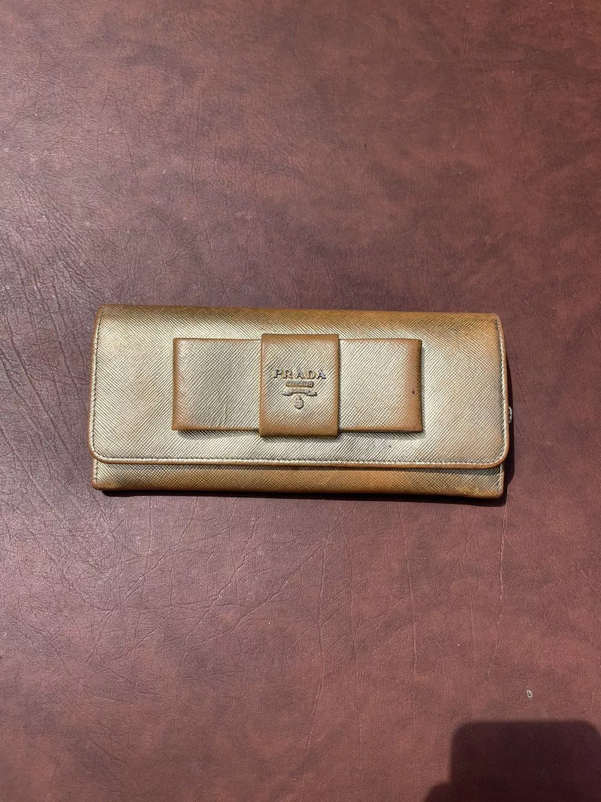 Prada Wallets Prada Long Wallet Gold