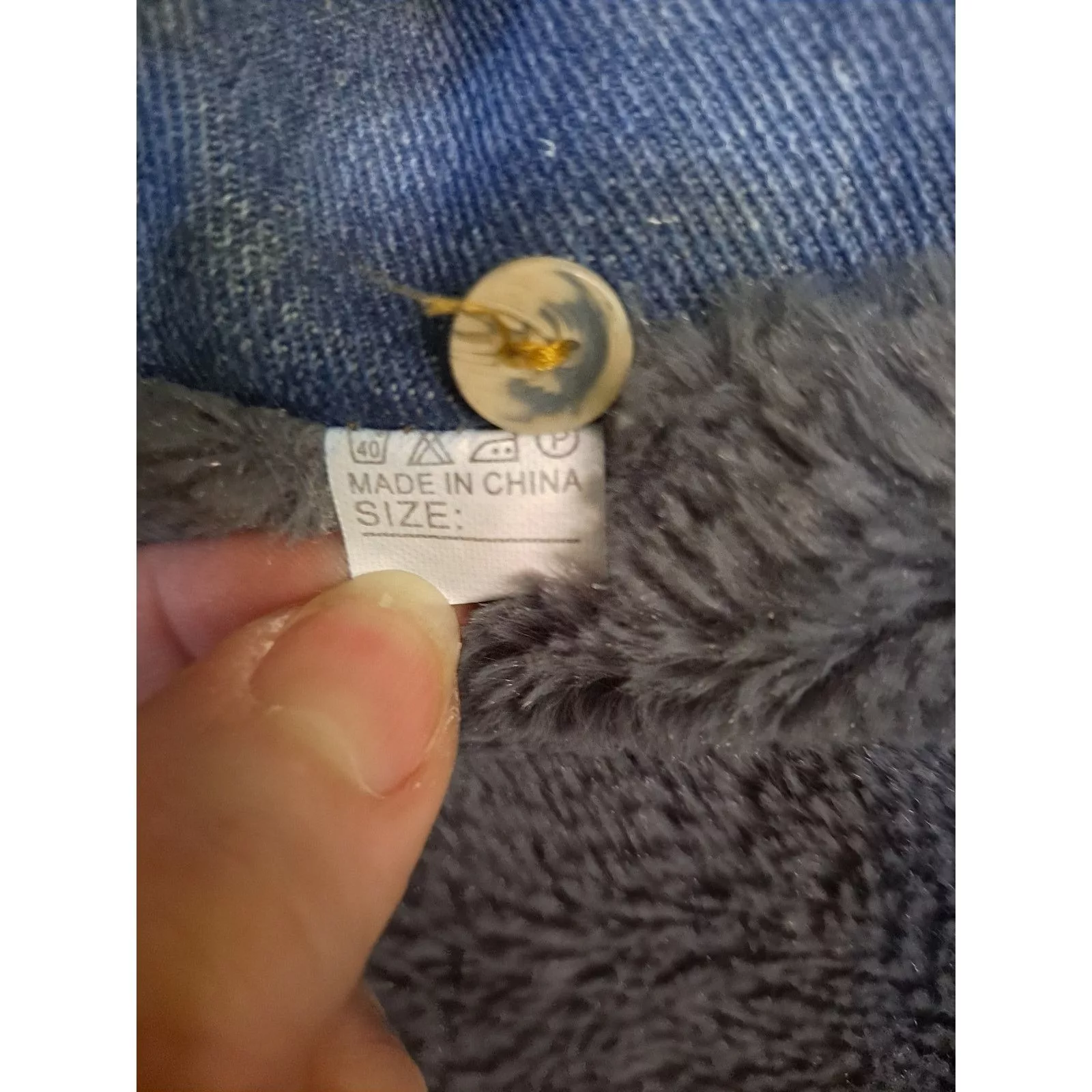 Other Light Jackets Other NWT Fleece Lined Denim Button Up Jacket Size Small Blue