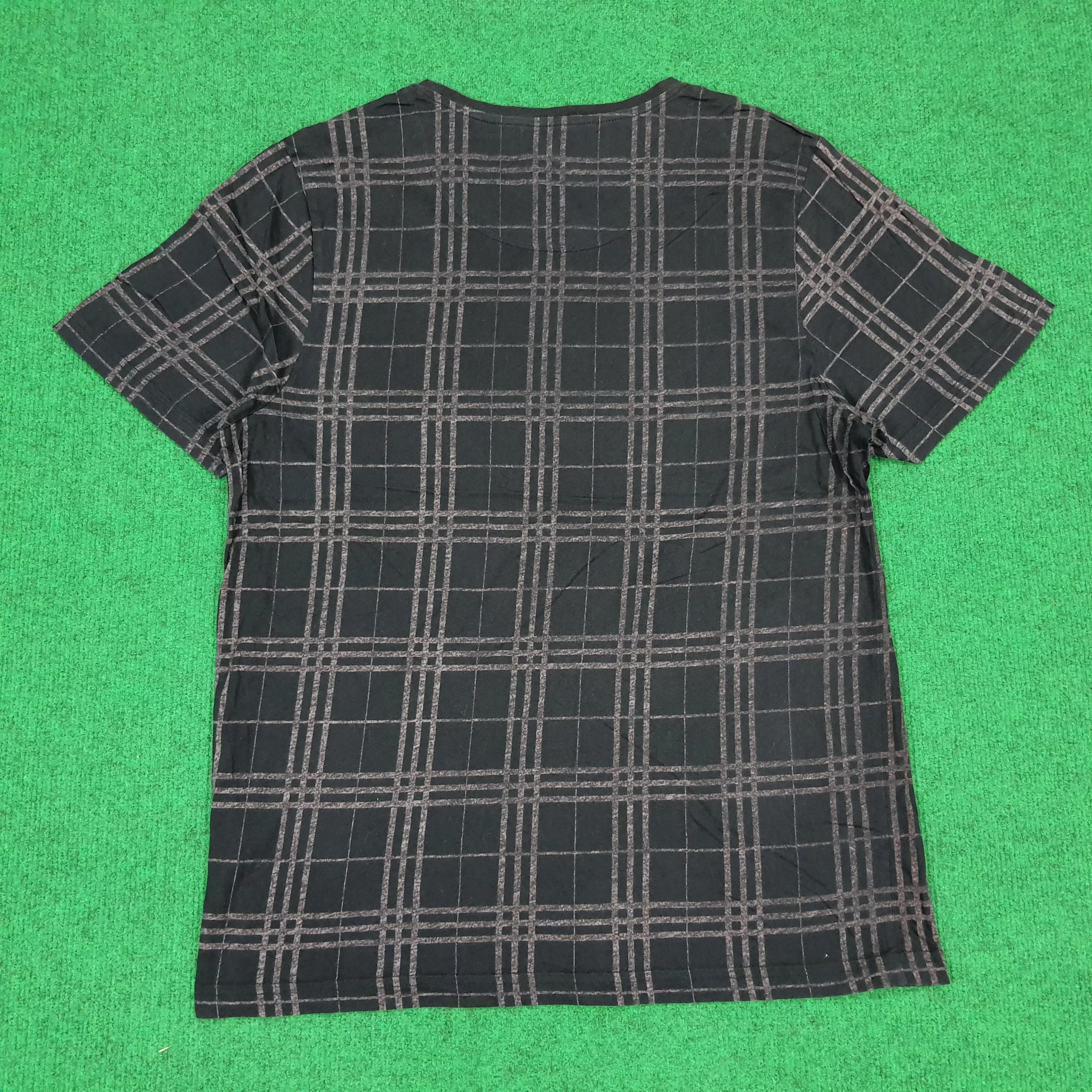 Burberry Short Sleeve T Shirts Burberry × Vintage Vintage Burberry Paris Nova Check T-shirt Black