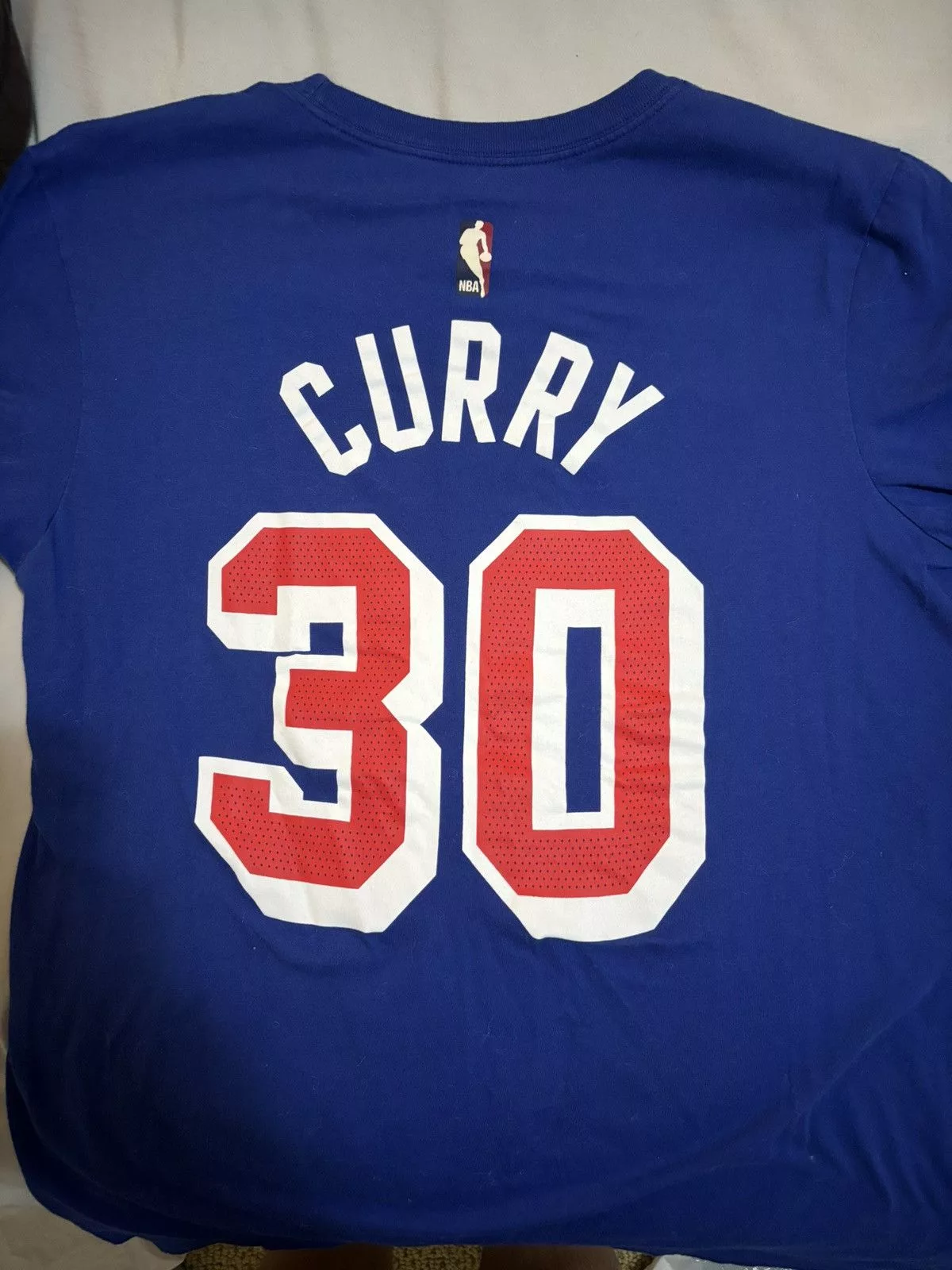 NBA Short Sleeve T Shirts NBA Warriors Year 0 Tee Blue