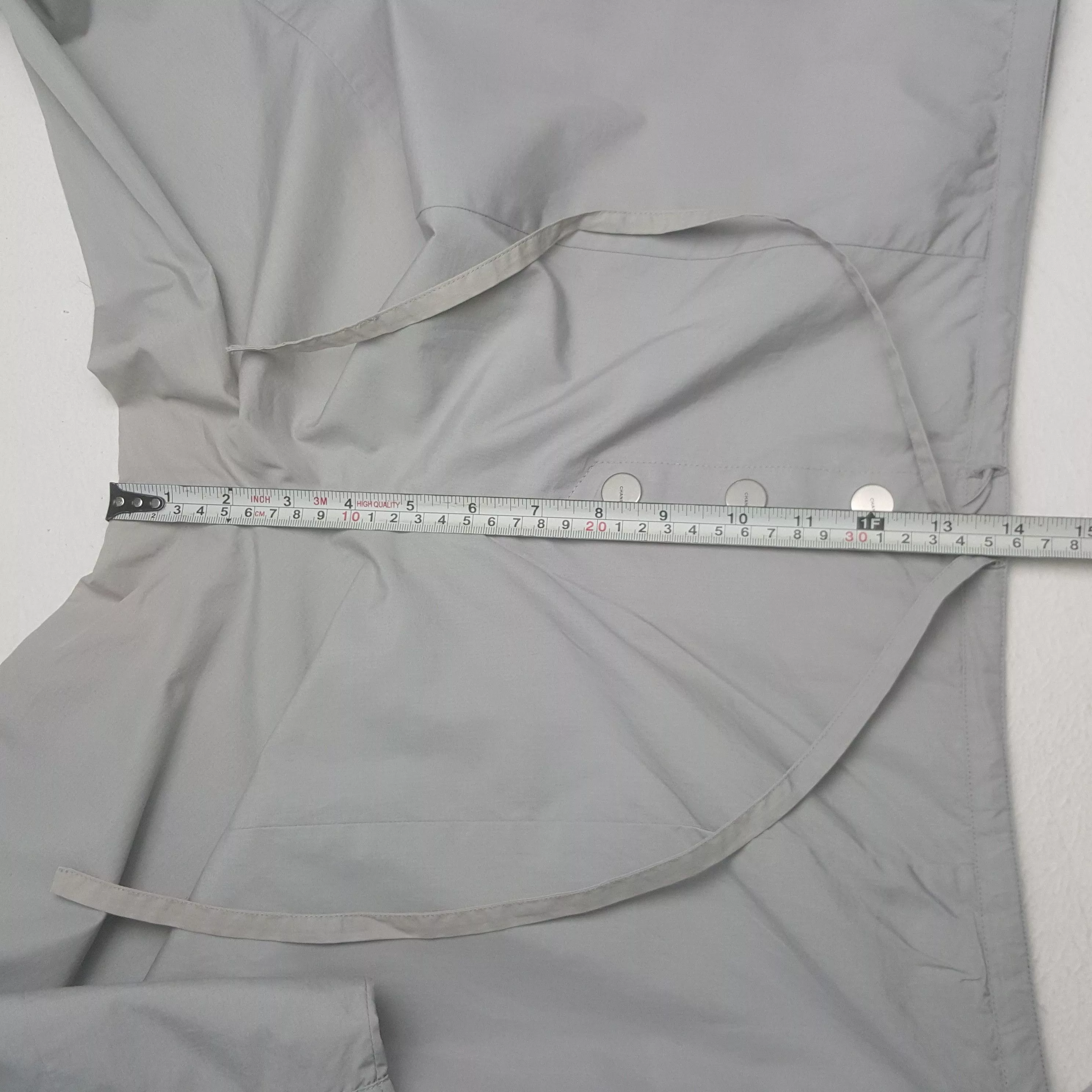 Chanel Casual Pants Vintage Chanel Button Pants Gray Luxury