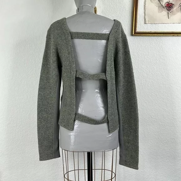 Designer Sweaters Designer NFP Boiled Merino Wool Strap Convertible Cut Out Sweater Cag Multi Streetwear