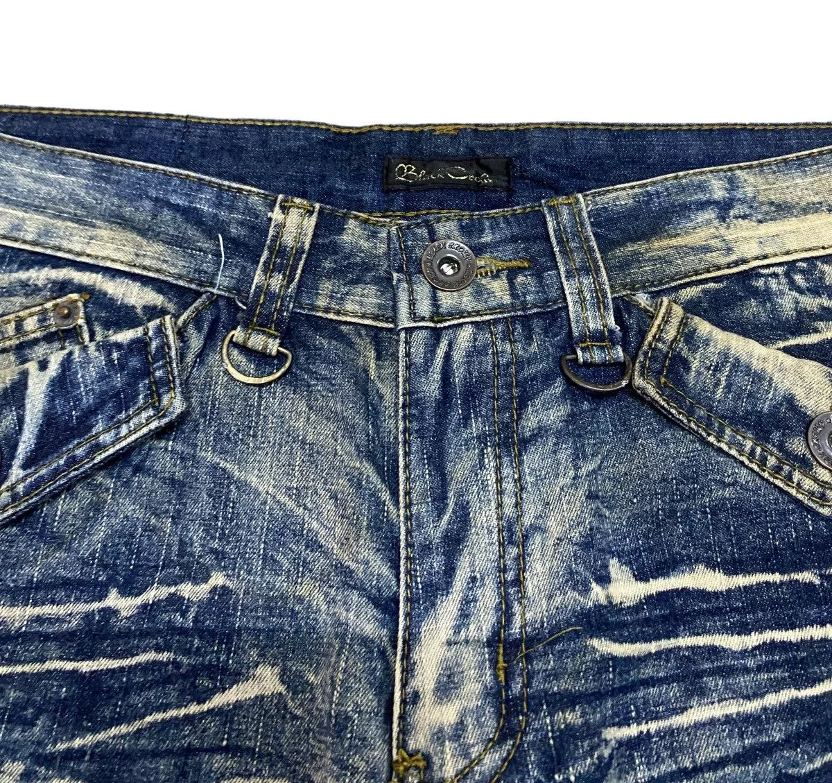If Six Was Nine Denim If Six Was Nine Rare Design Vintage Brand Black Crown Flared Jeans 1990s Blue Avant-Garde