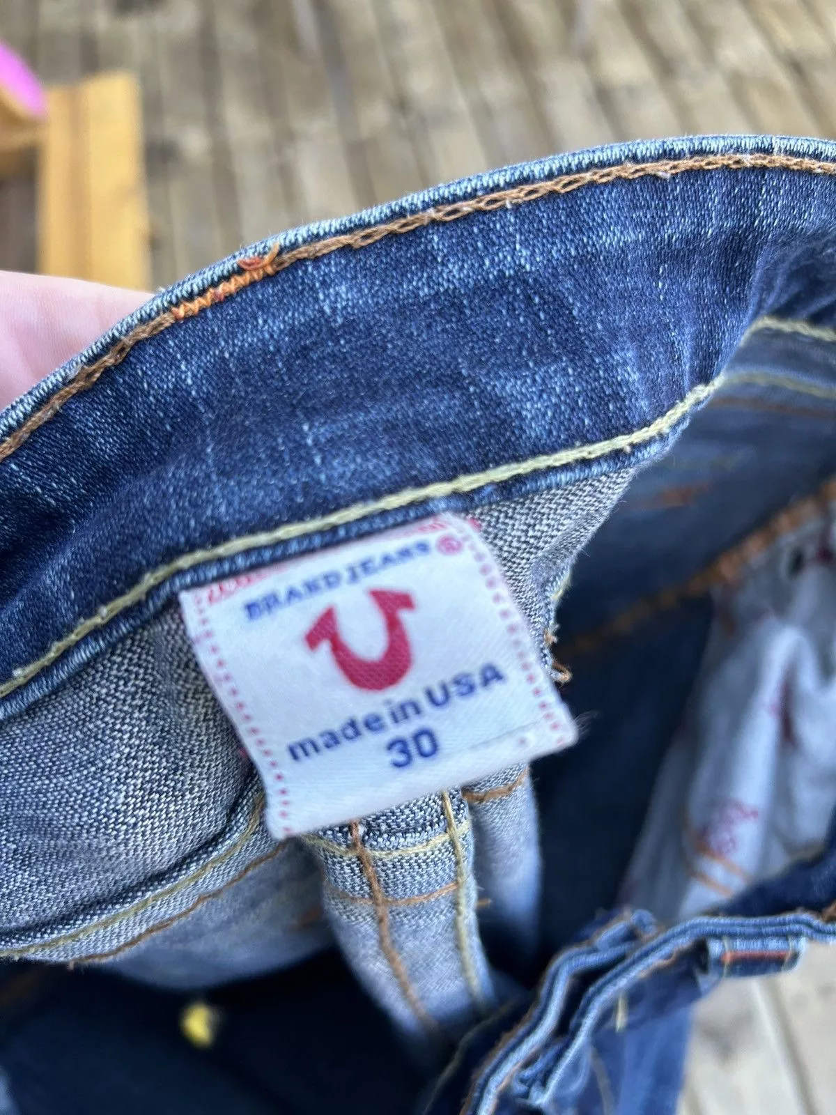 True Religion Denim Crazy True Religion Flared Distressed Denim Chief Keef Jnco Blue