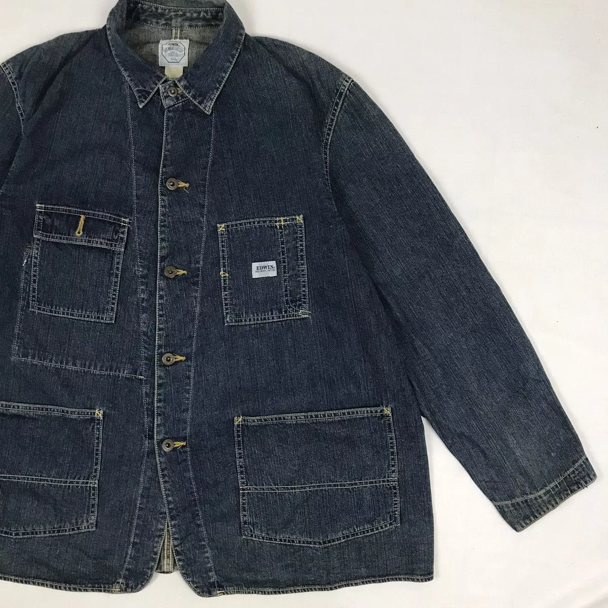 Edwin Denim Jackets Edwin × Vintage Vintage Edwin Workwear Denim Jacket Blue
