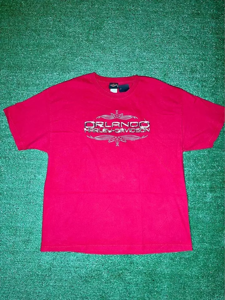 Harley Davidson Short Sleeve T Shirts 2014 Harley Davidson T-shirt Size XXL Red