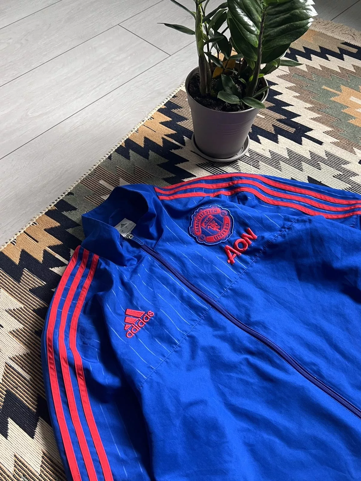 Adidas Light Jackets Adidas × Vintage Vintage Adidas 2015 Manchester United Jacket Blue Sportswear