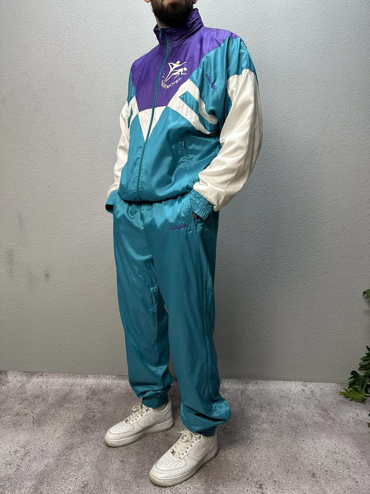 Adidas Light Jackets Adidas × Vintage VINTAGE ADIDAS TRACKSUIT 90’S JACKET PANTS Y2K Multi Streetwear
