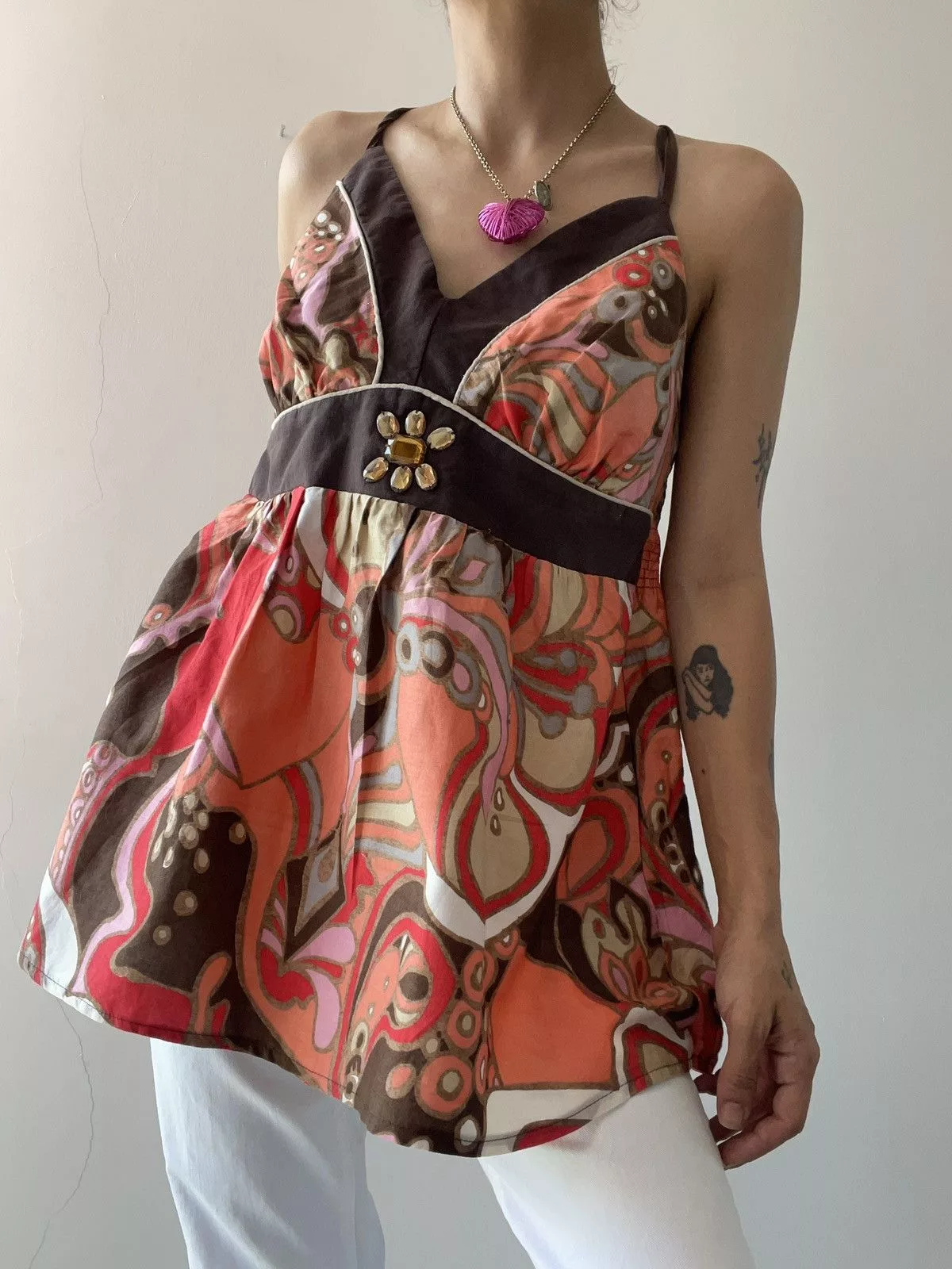 Vintage Blouses Vintage Y2k adil isik top Orange