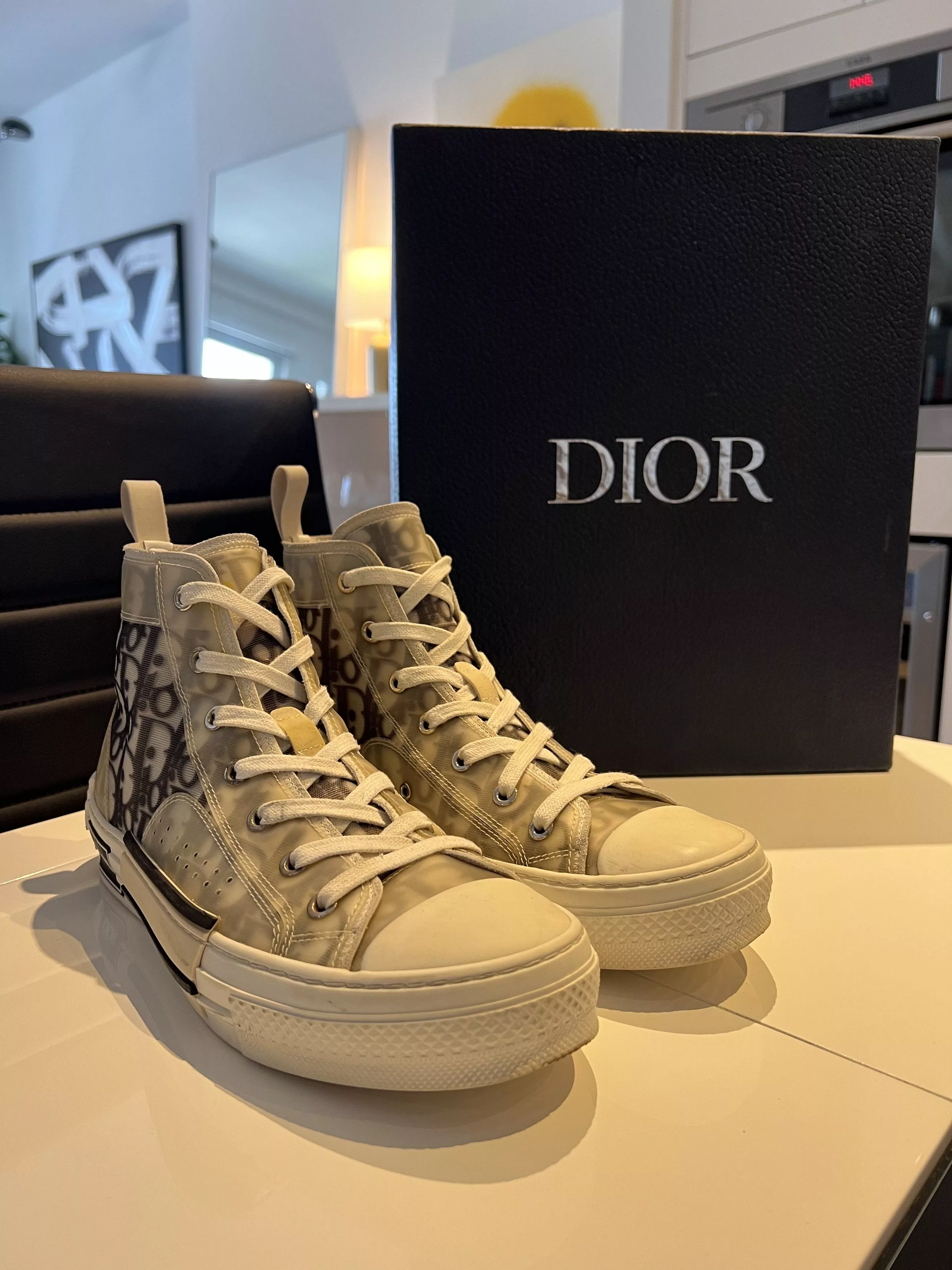 Dior Hi Top Sneakers Dior Men B23 High Top Sneakers Multi