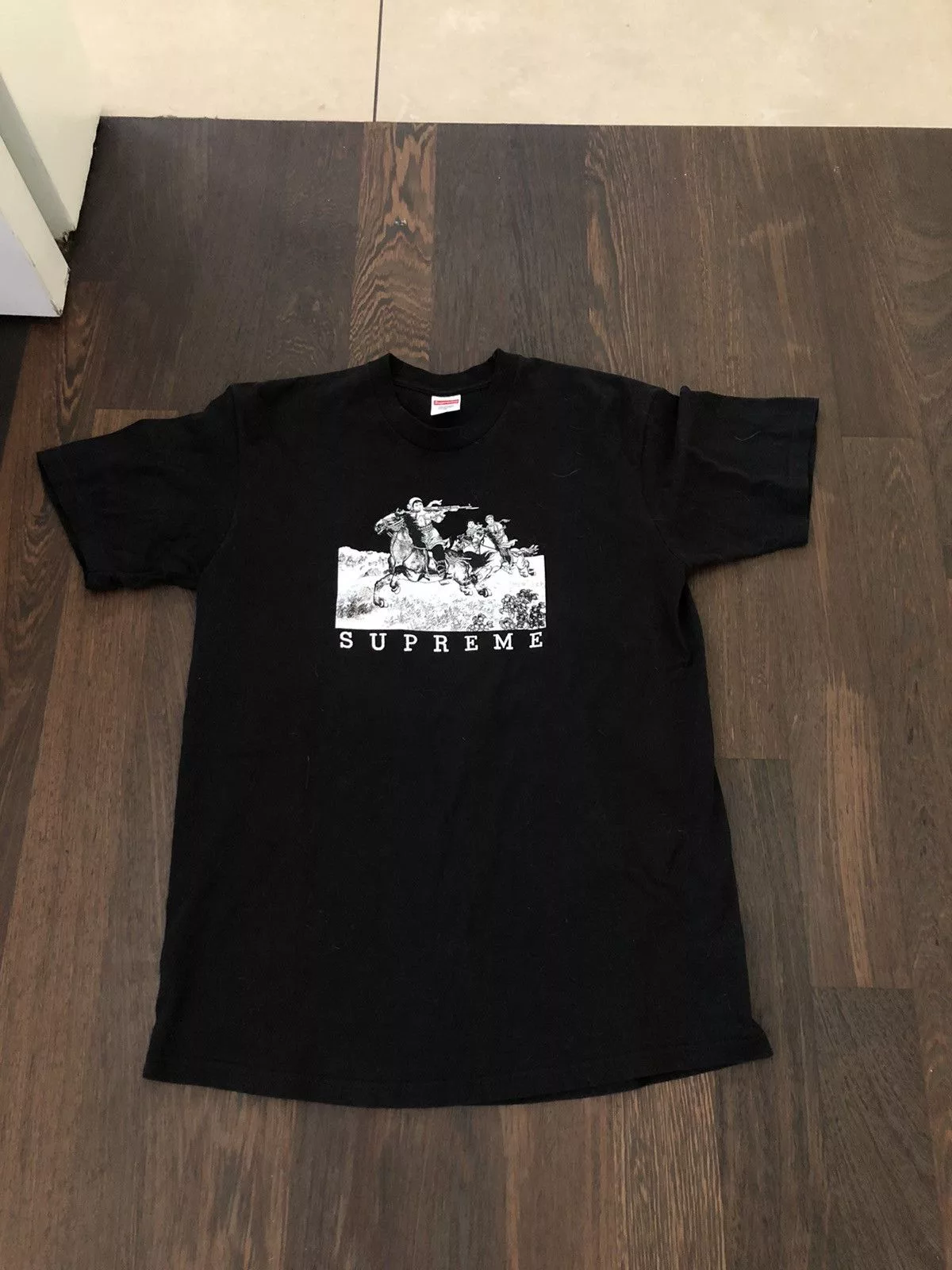 Supreme Short Sleeve T Shirts Supreme Riders Tee Black