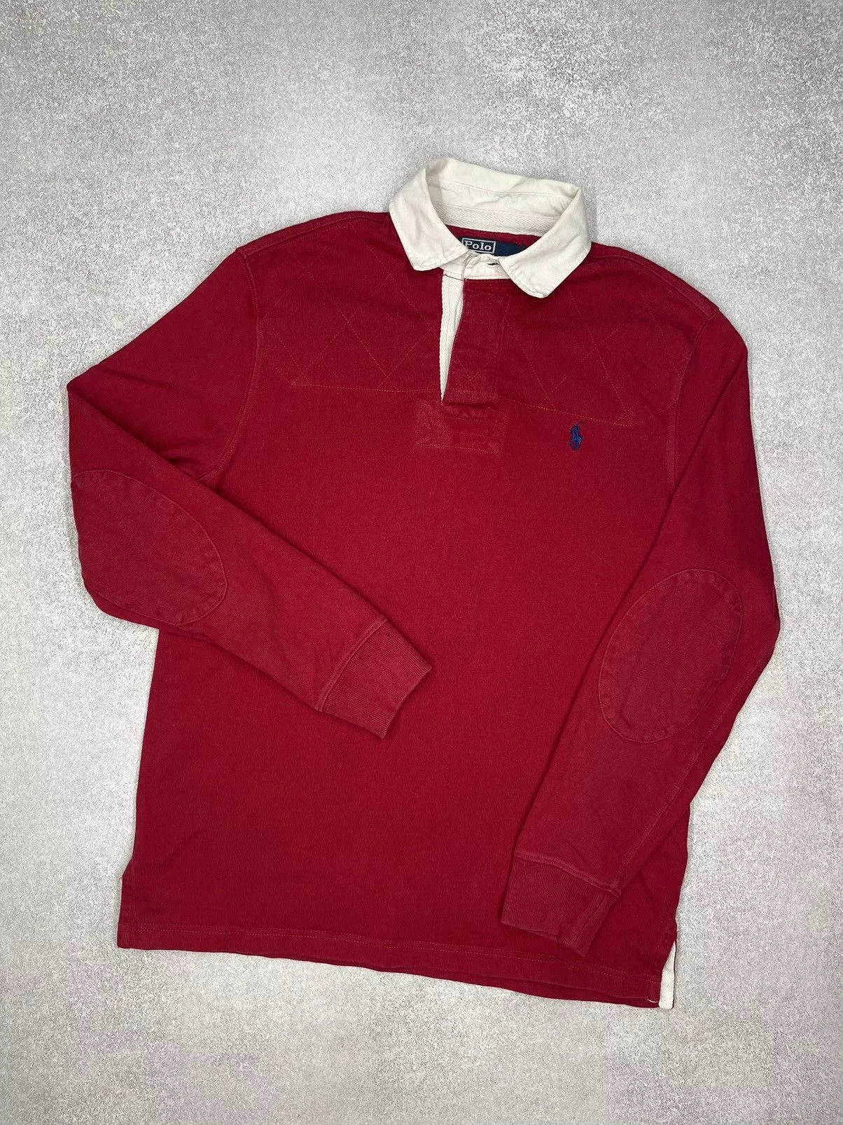 Polo Ralph Lauren Long Sleeve T Shirts Polo Ralph Lauren × Rugby Ralph Lauren × Vintage Vintage Polo Ralph Lauren Rugby Longsleeve Red Y2K