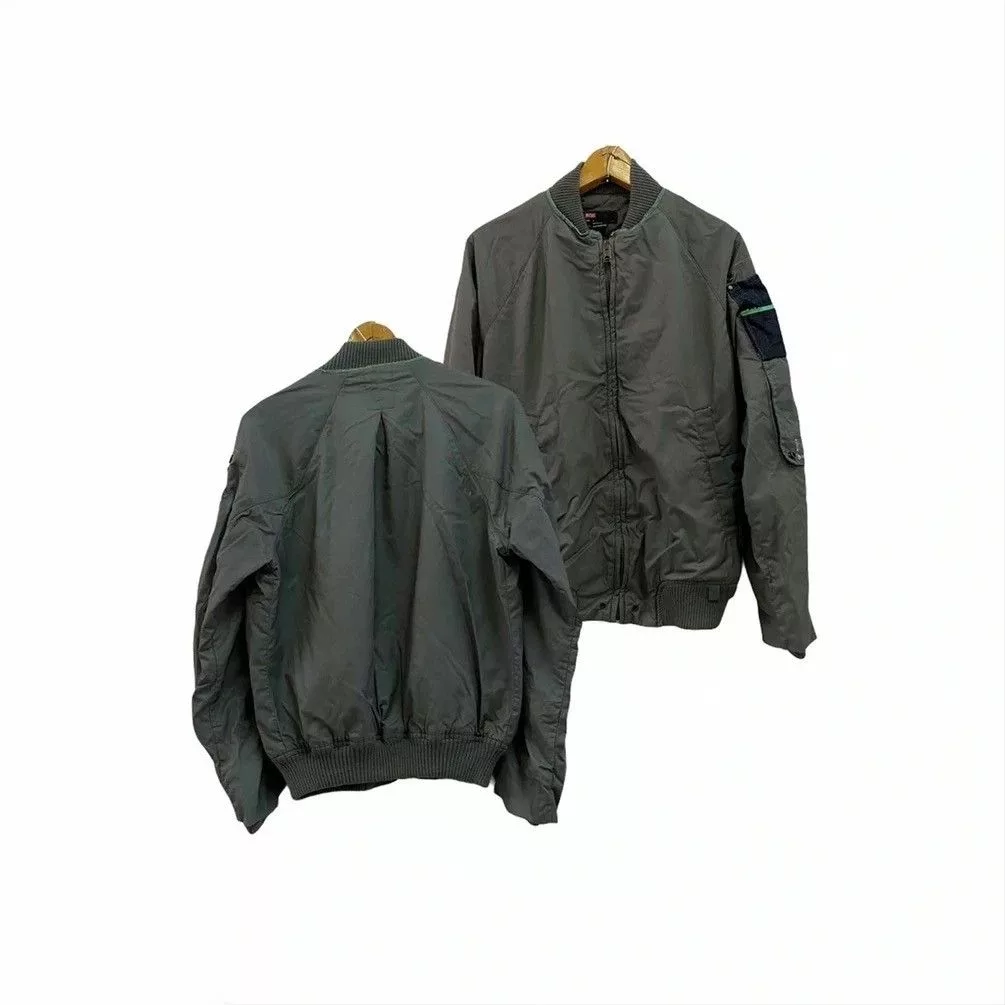 Diesel Bombers Diesel × Vintage DIESEL VINTAGE INDIGO THERMIC DISTRESSED BOMBER JACKET Multi