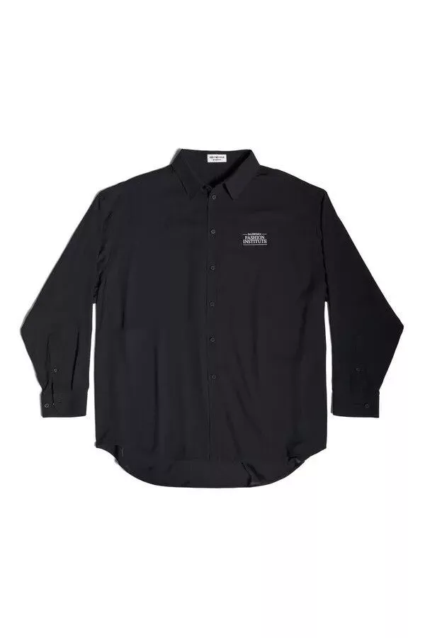 Balenciaga Blouses Balenciaga o1mt1gz0624 Fashion Institute Fluid Blouse in Black