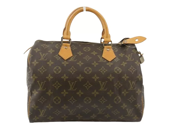 Louis Vuitton Messengers Satchels Louis Vuitton Speedy 30cm Monogram Canvas Brown Satchel Bag