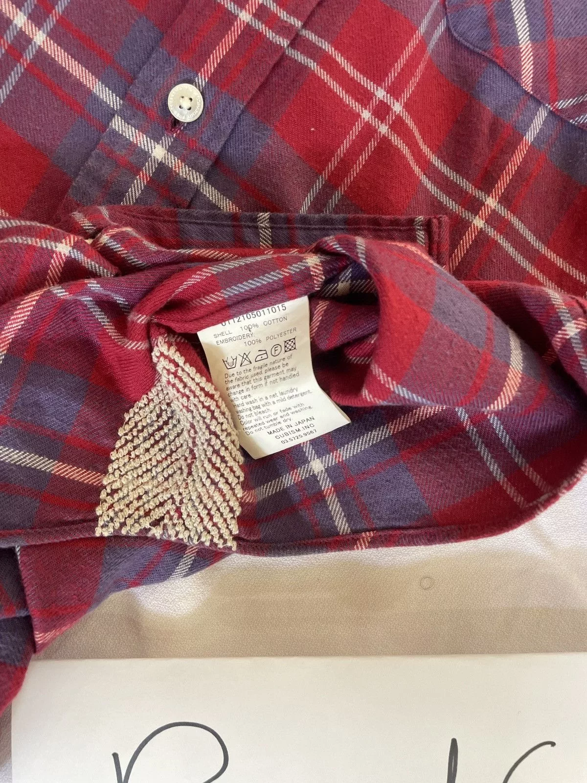 Visvim Shirts Button Ups Visvim Plaid Print Short Sleeve Shirt Red