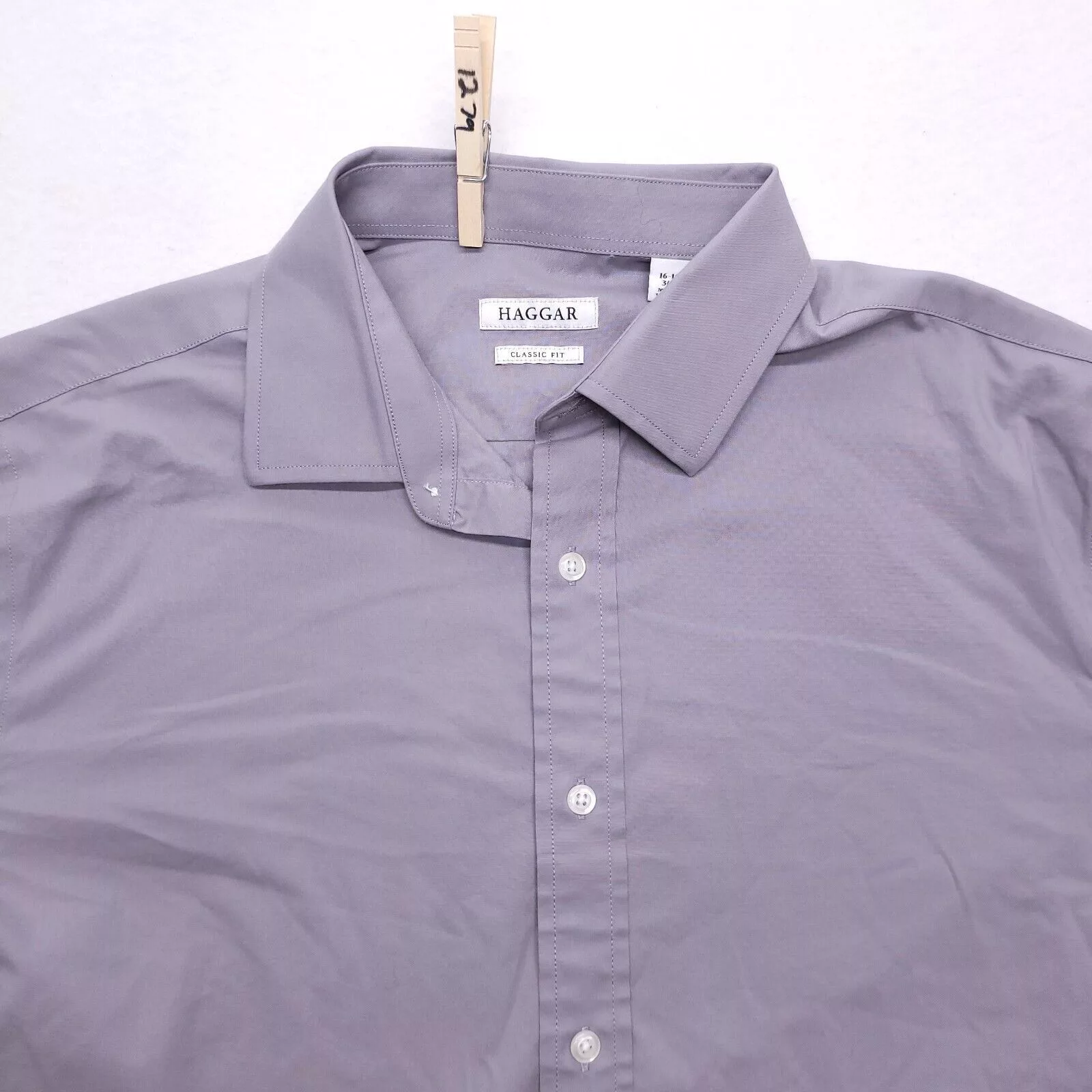 Haggar Shirts Button Ups Haggar Classic Fit Button Up Shirt Adult Mens Size 16.5 Gray