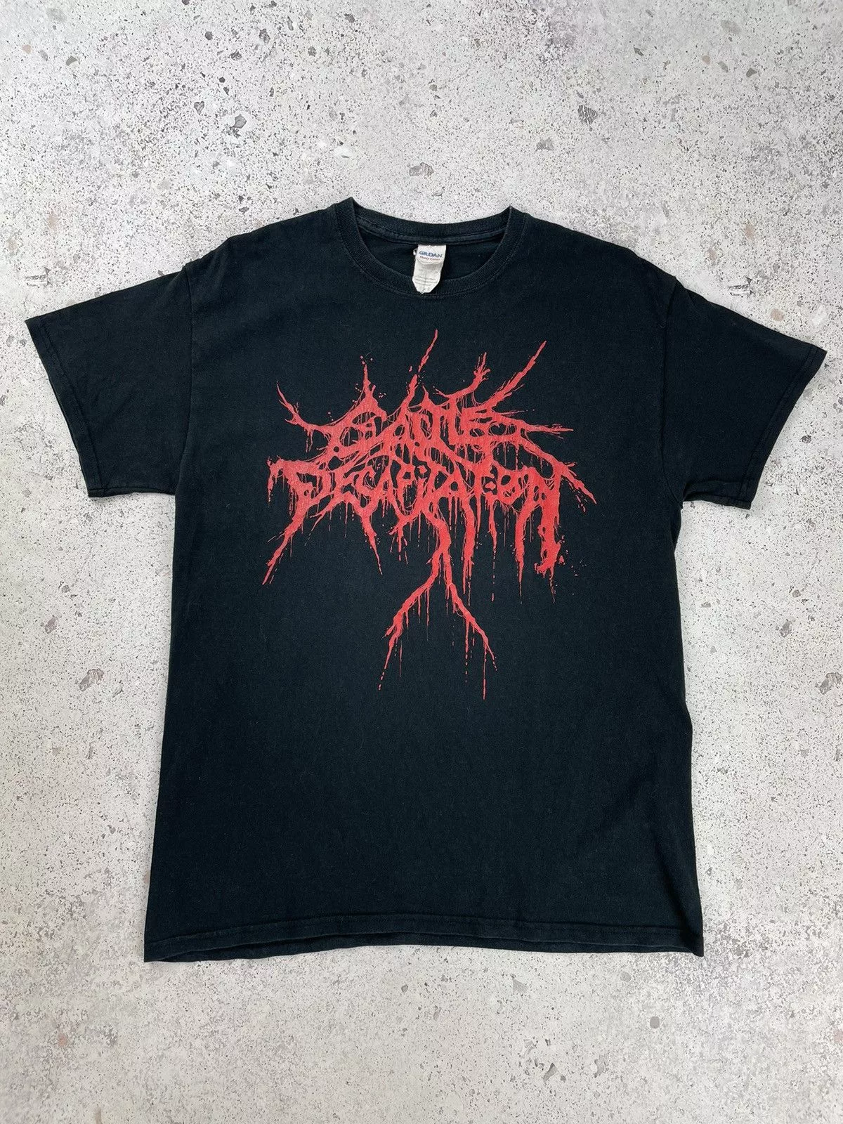 Band Tees Short Sleeve T Shirts Band Tees × Vintage Vintage Cattle Decapitation Metal Band Tee T-Shirt Black