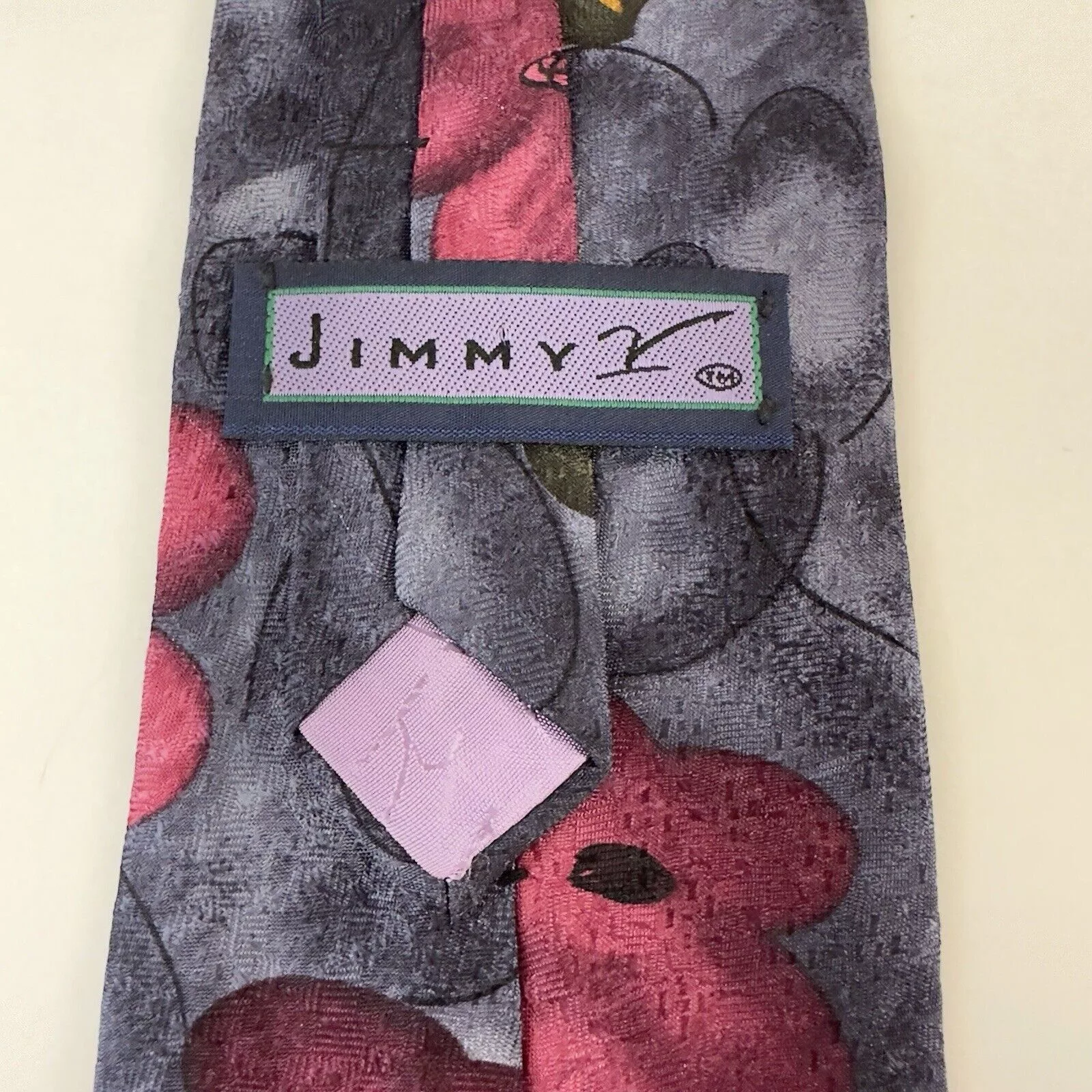 Other Ties Pocketsquares Other Jimmy V Tie Floral Lesley Visser Collection Grey/Red Preppy Multi