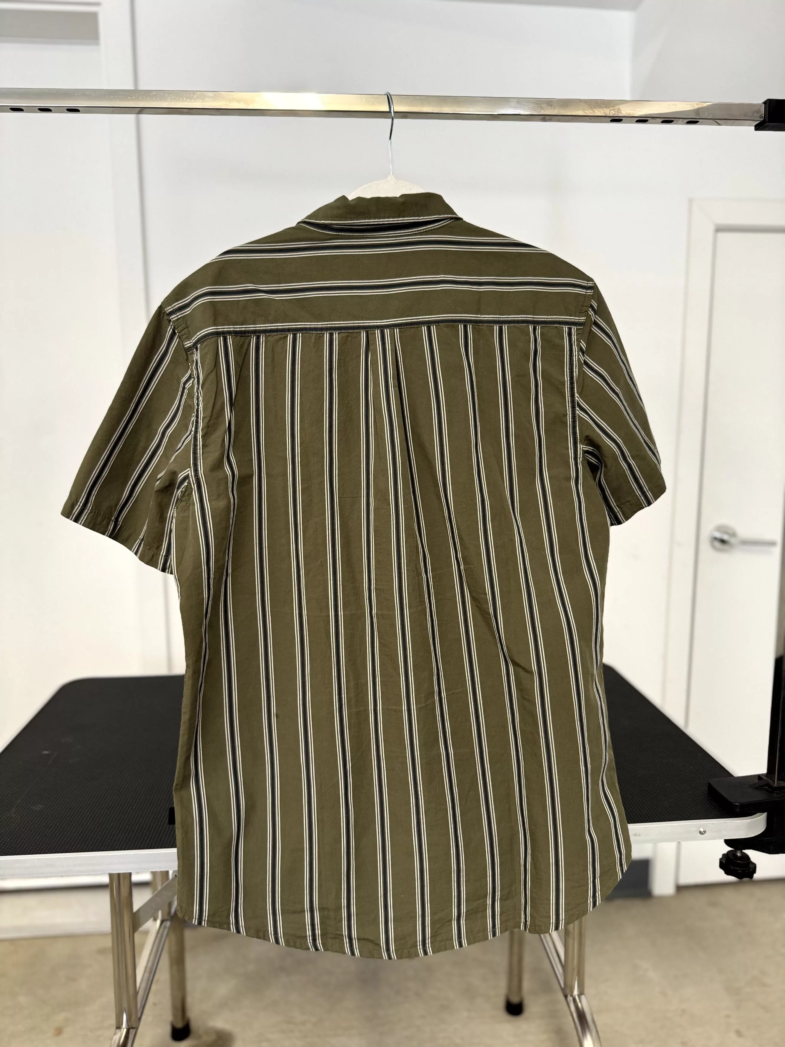 Quicksilver Shirts Button Ups Quicksilver × Quiksilver Quiksilver Green Button Up - Vertical Stripes