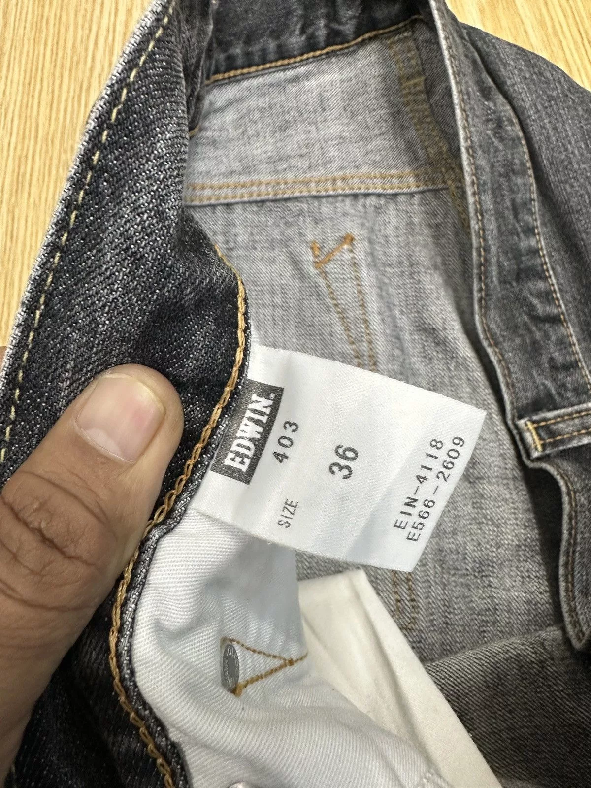 Edwin Denim Edwin × Japanese Brand × Vintage Vintage EDWIN 403 INTERNATIONAL BASIC DENIM Size 36 J651 Gray