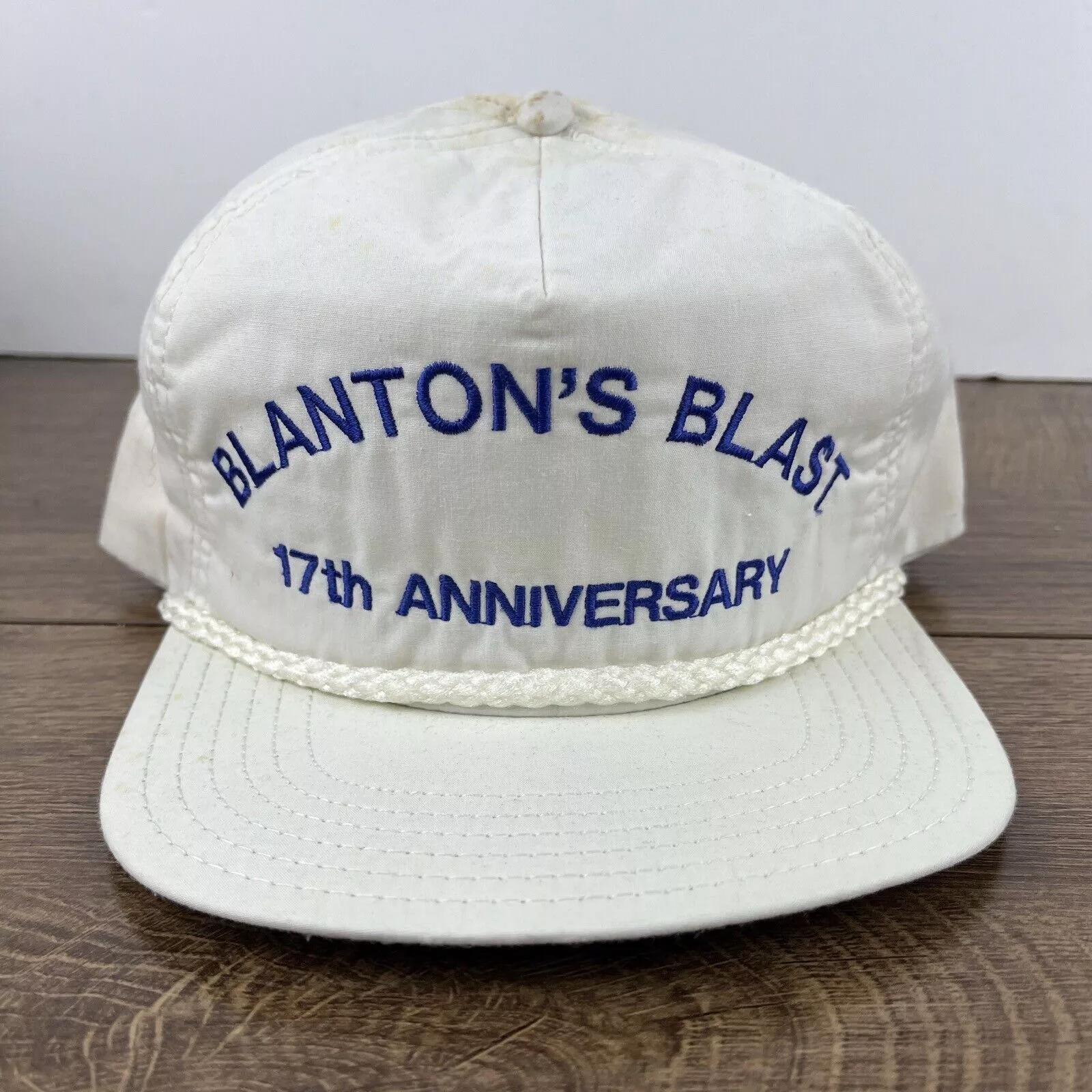 Other Hats Other Blantons Blast Hat 17th Anniversary Hat White Hat Adjustable