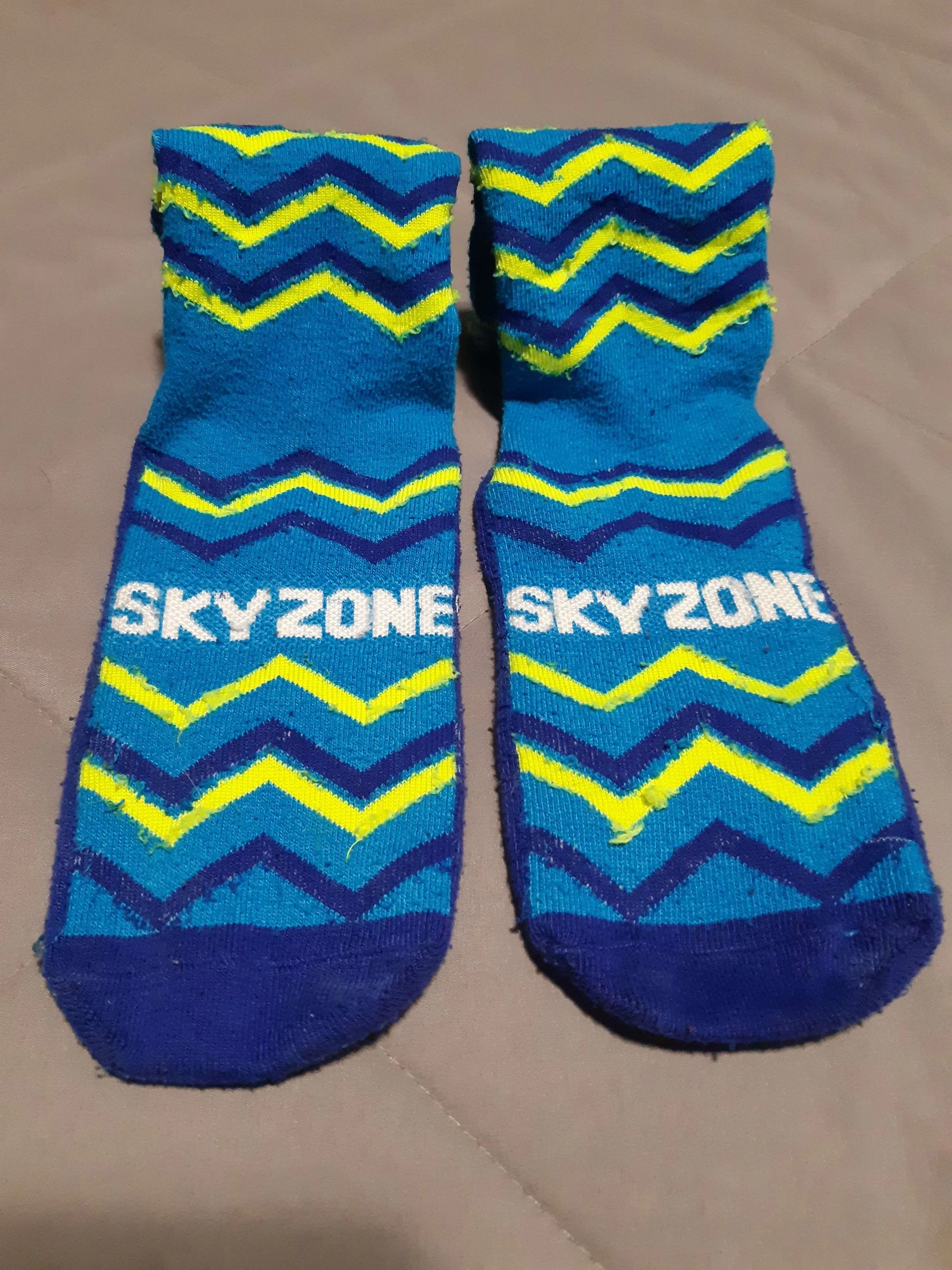 Other Slip Ons Other Sky Zone Blue & Green SkySocks Grippy Socks