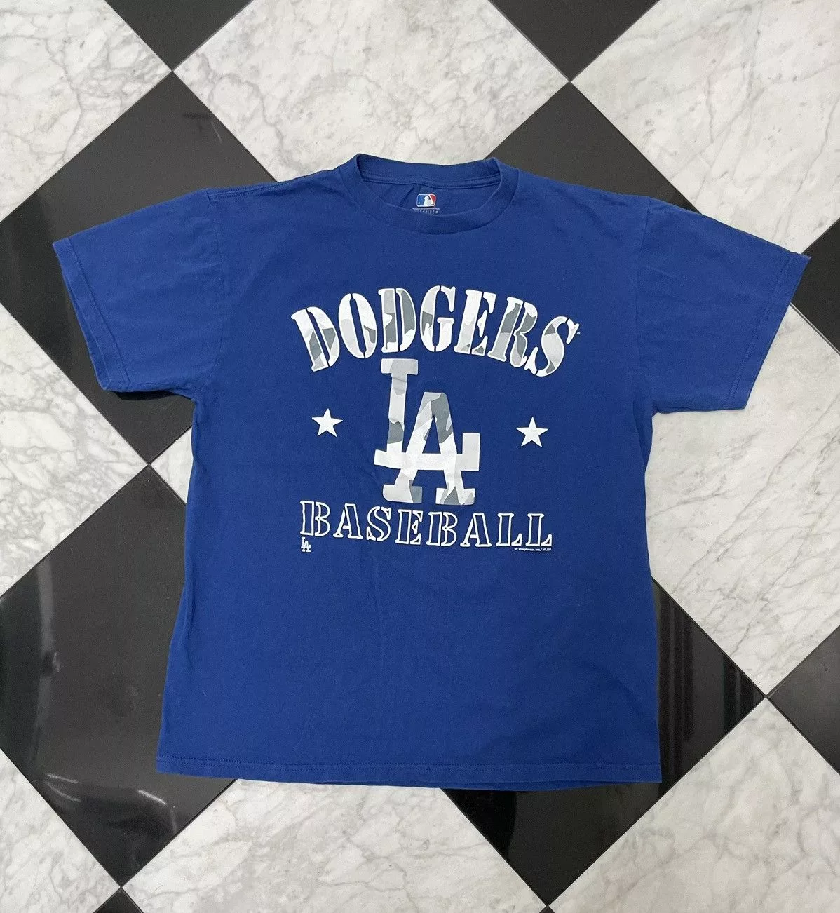 MLB Long Sleeve T Shirts MLB 🔥 Vintage Dodgers T-shirt Blue