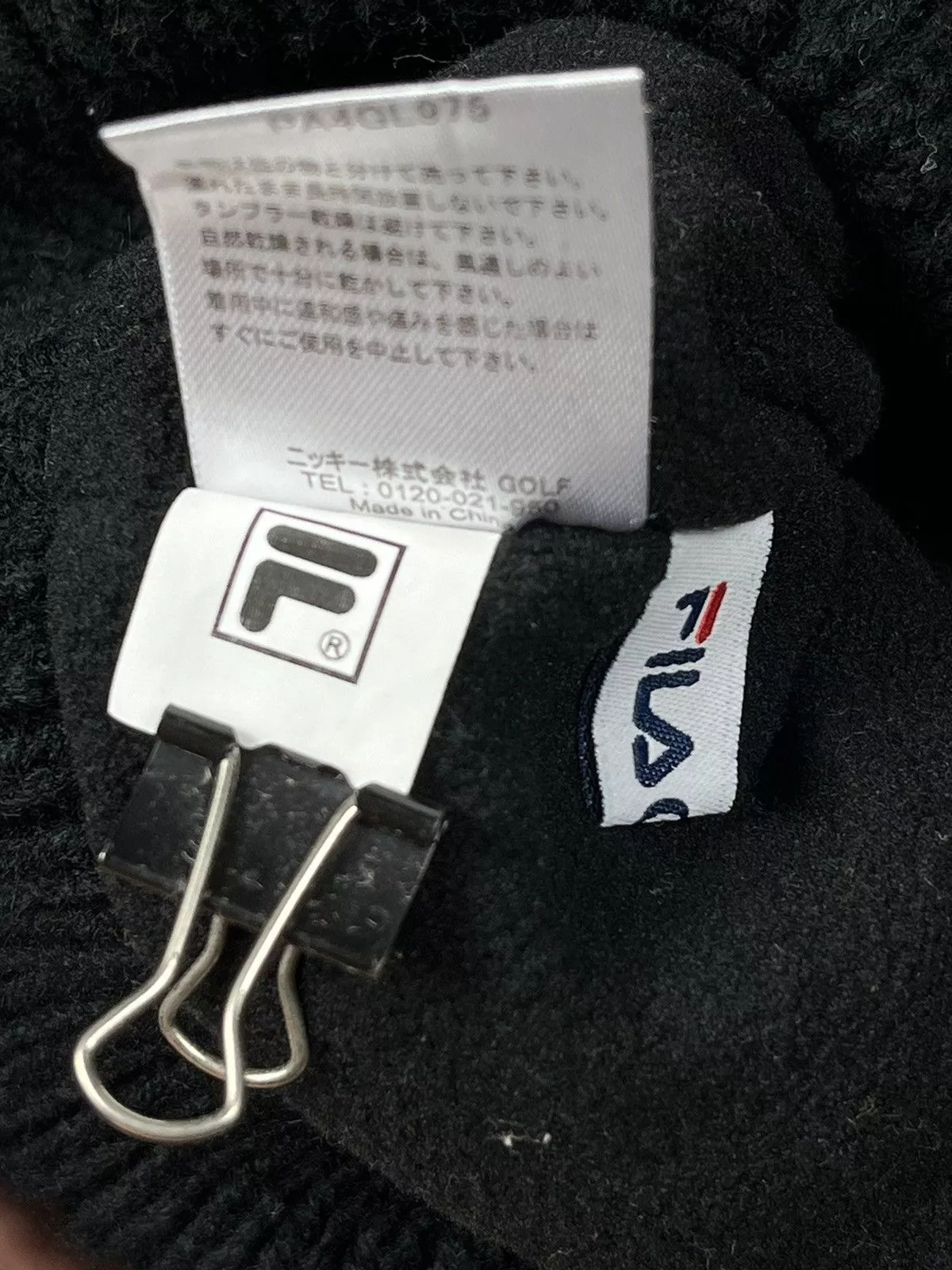 Fila Hats Fila Golf Black Beanie