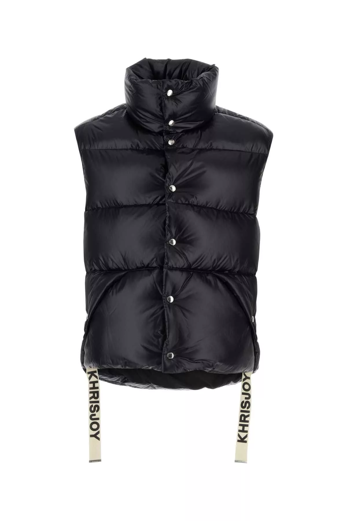 Khrisjoy Bombers Khrisjoy Black Nylon Sleeveless Puff Shiny Down Jacket Multi