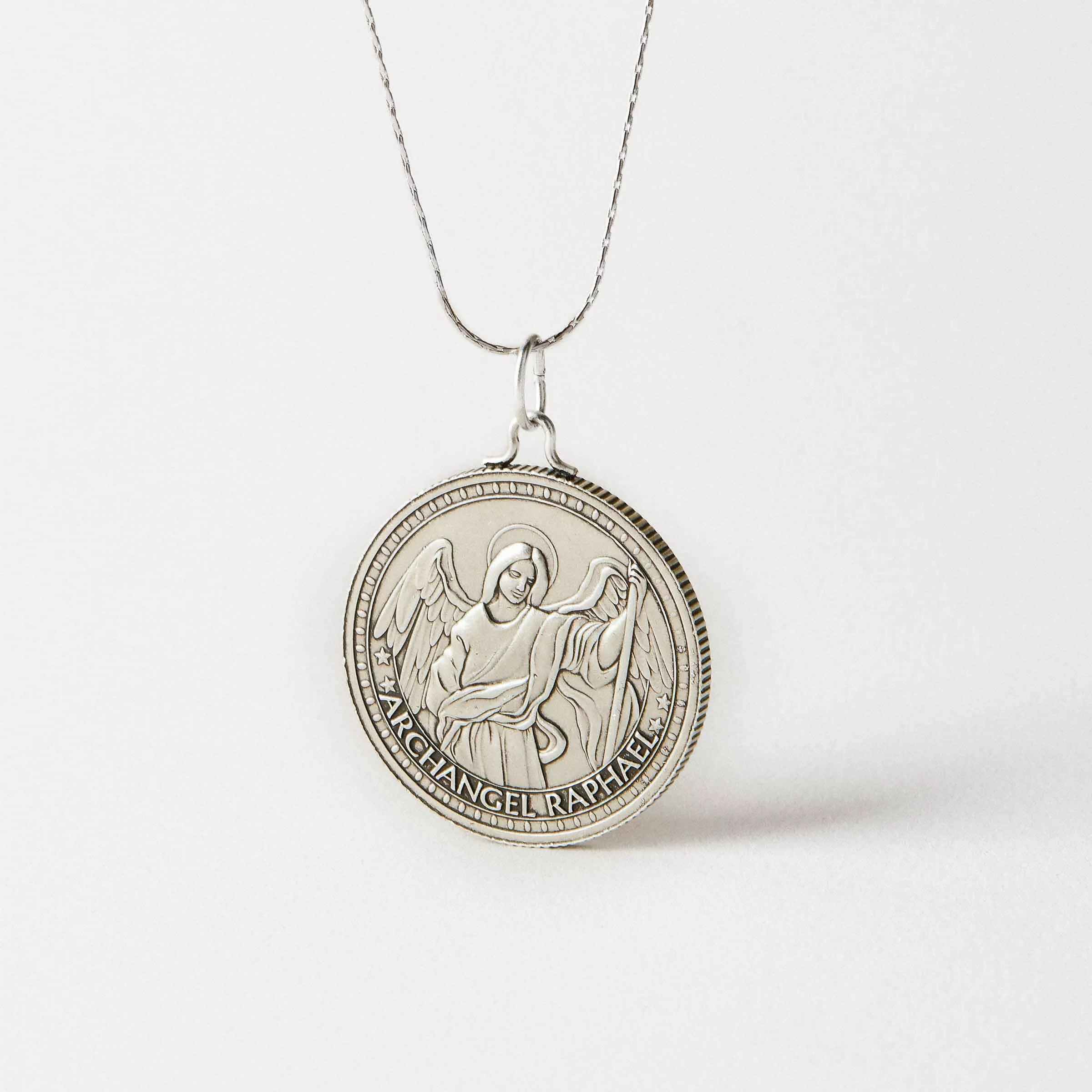 Mother Mary & Archangel Raphael Healing Chain Necklace