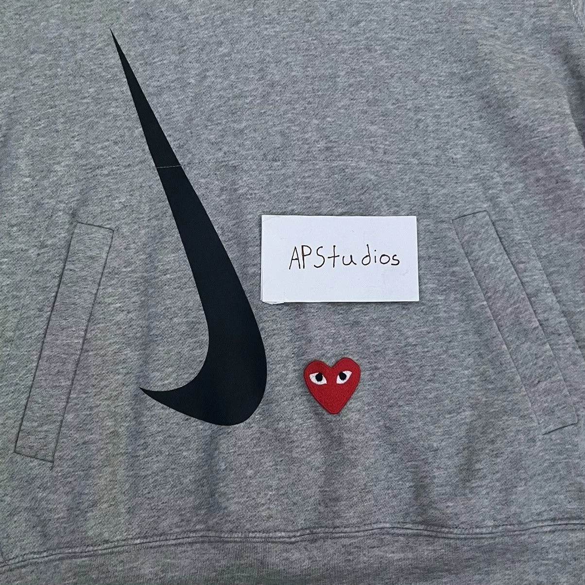Comme des Garcons Sweatshirts Hoodies Comme des Garcons × Nike Nike x Comme des Garçons PLAY Hoodie Gray