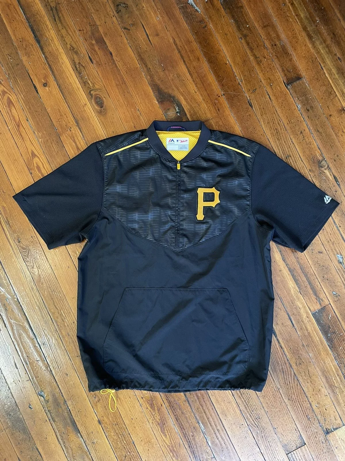 MLB Jerseys MAJESTIC MLB COOLBASE 1/4 ZIP JACKET BLACK MENS SMALL