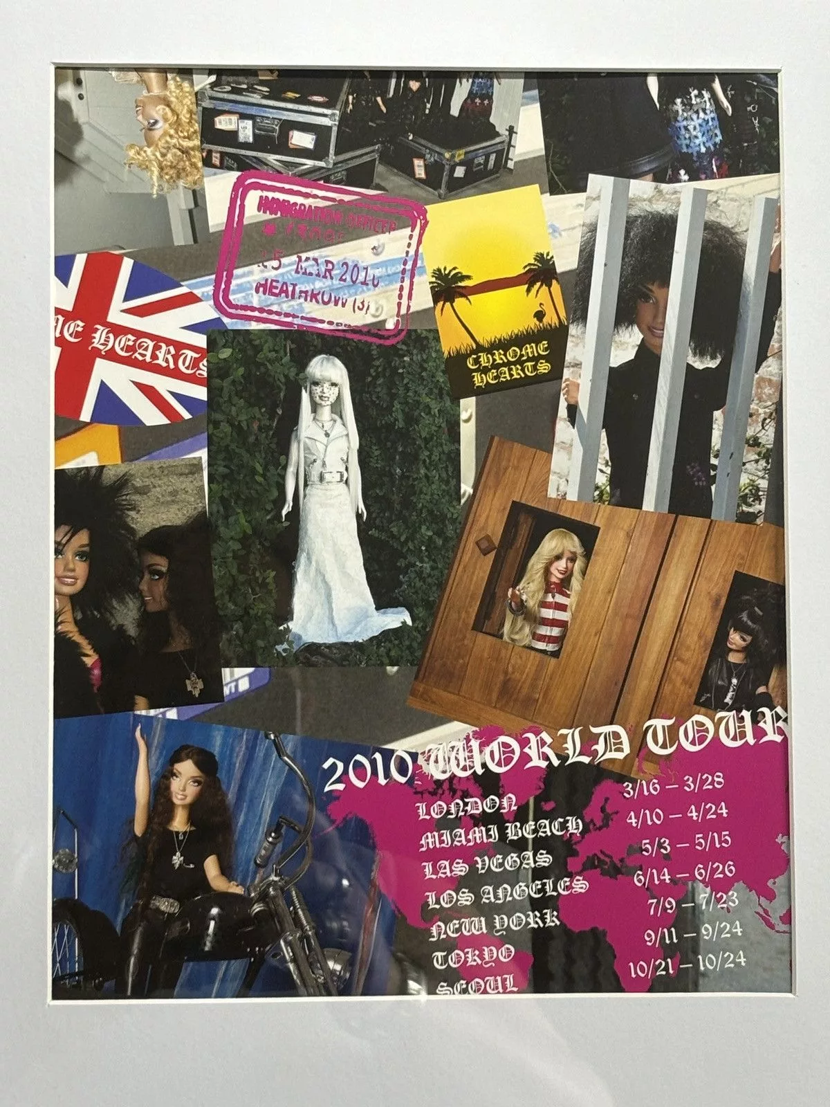 Chrome Hearts Miscellaneous *Chrome Hearts* ‘Passport BARBIE’ Framed Poster Multi Luxury