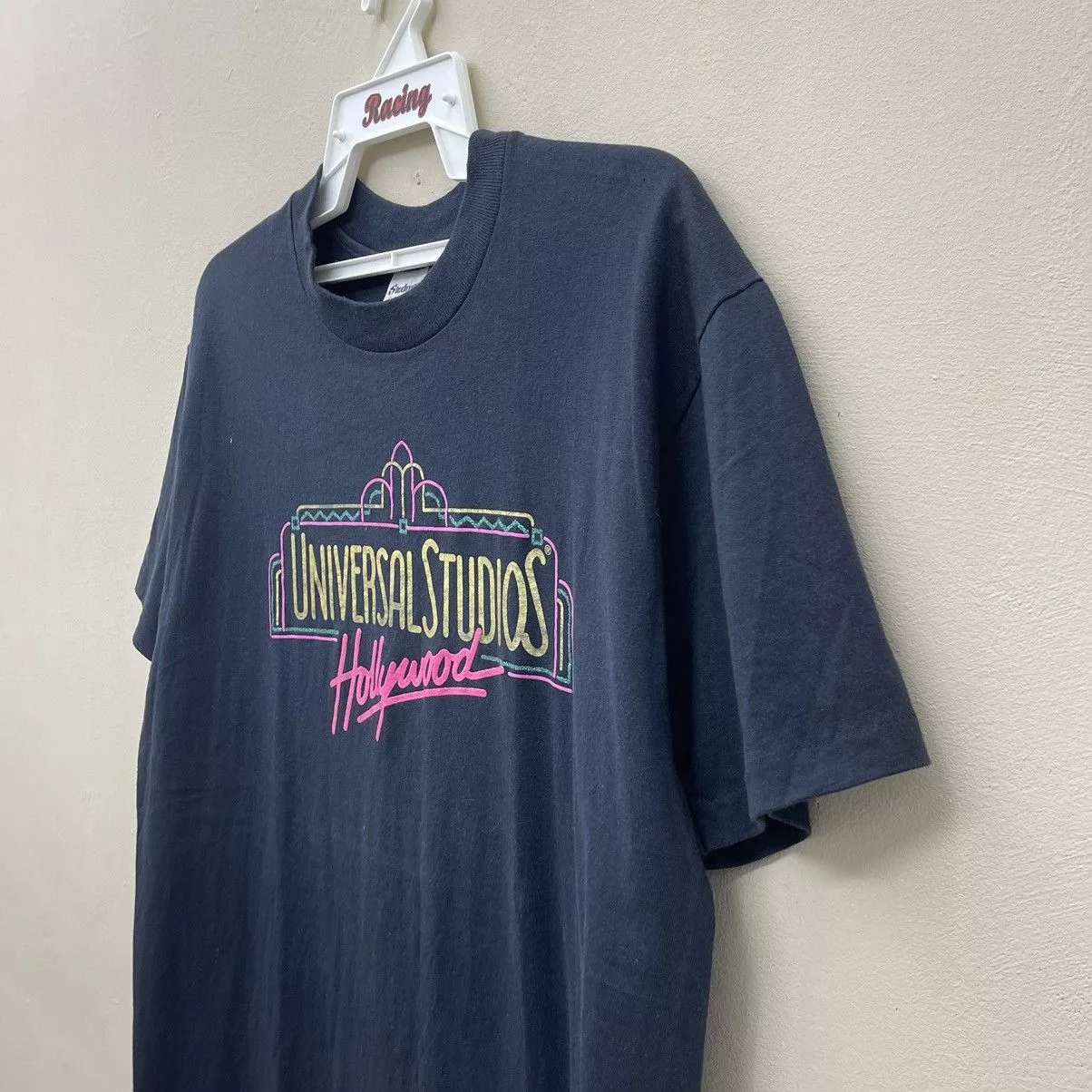 Universal Studios Short Sleeve T Shirts Universal Studios × Vintage Vintage 80s Universal Studio Hollywood Promo T Rare Design Black