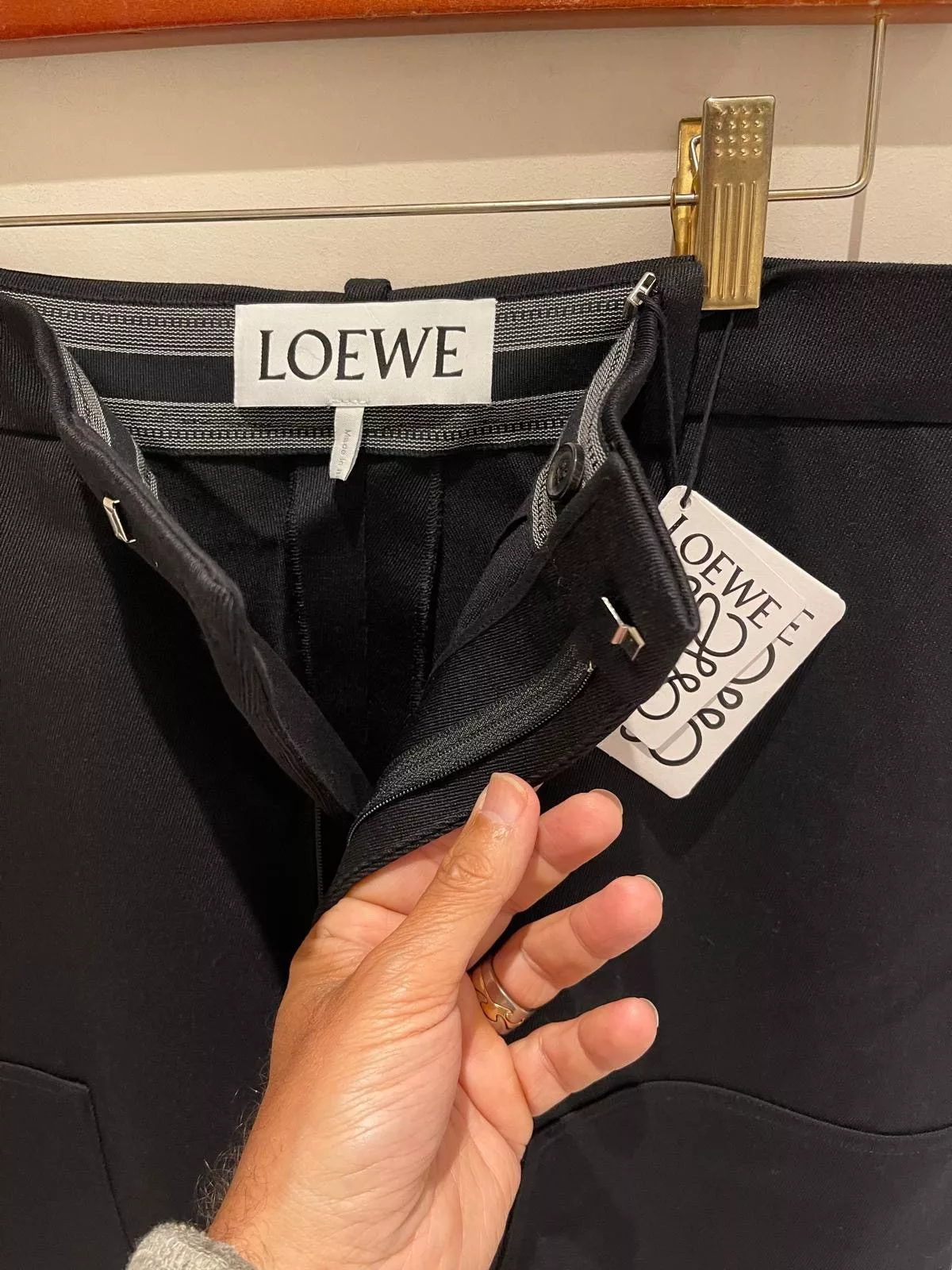 Loewe Casual Pants Loewe Black Trouser Pants