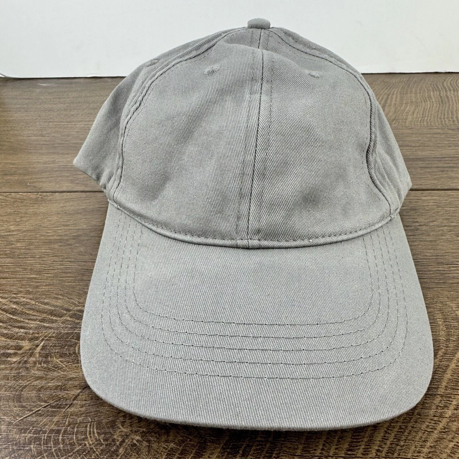 Other Hats Other Plain Gray Baseball Hat Cap Gray Hat Adjustable Adult Size H