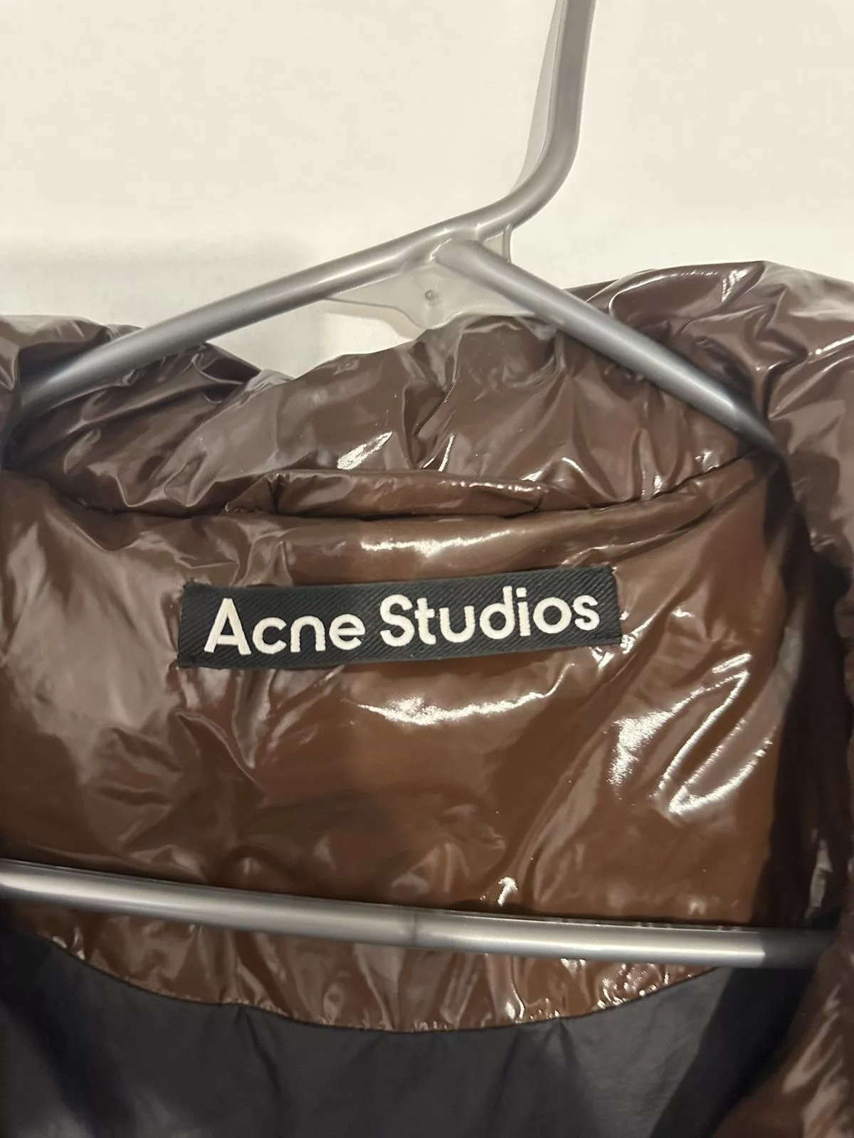 Acne Studios Light Jackets Acne Studios Brown Puffer Jacket 2021 « FACE » Collection