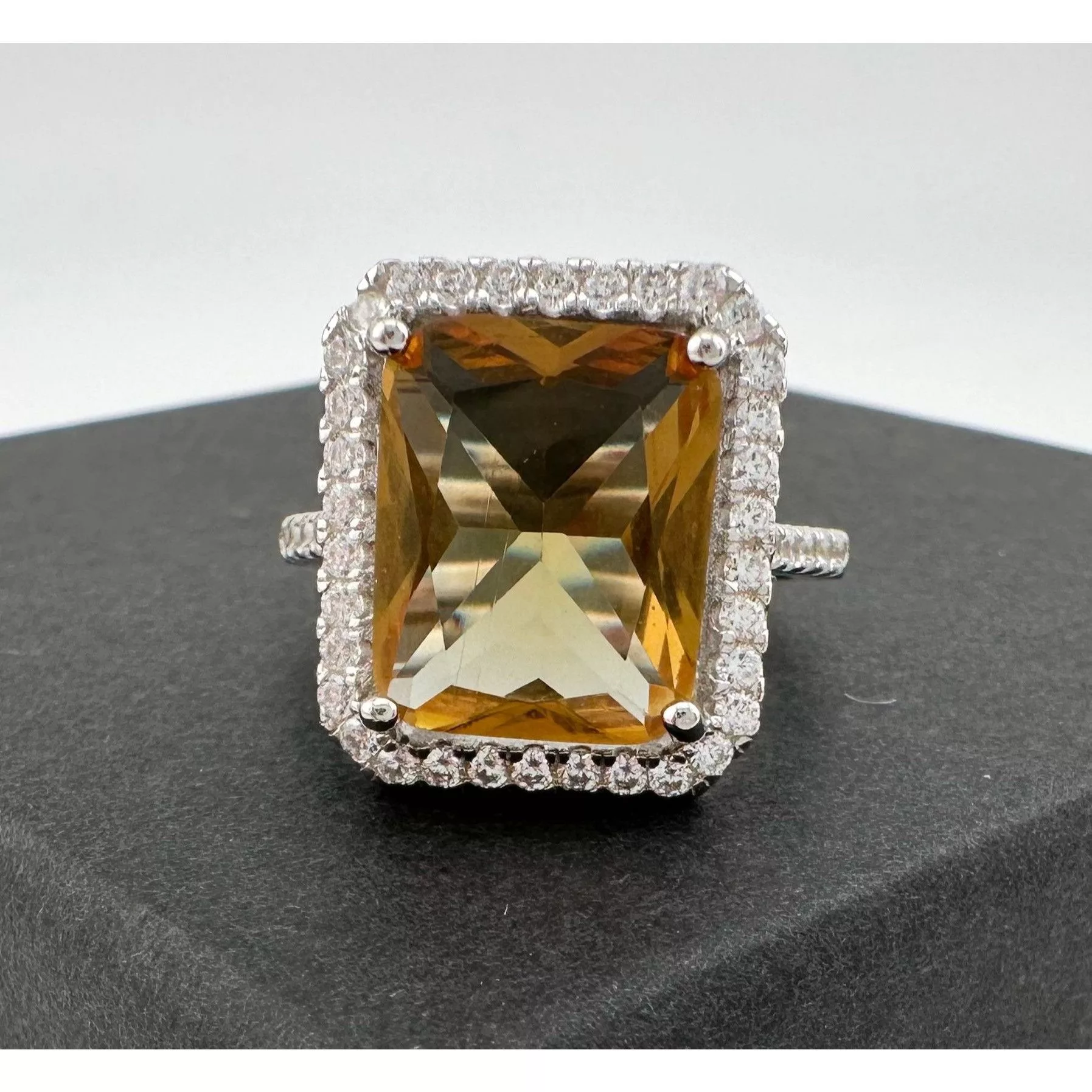 Other Rings Other Elegant Emerald Cut Lab Created Sultanite Ring - Beautiful D Multi