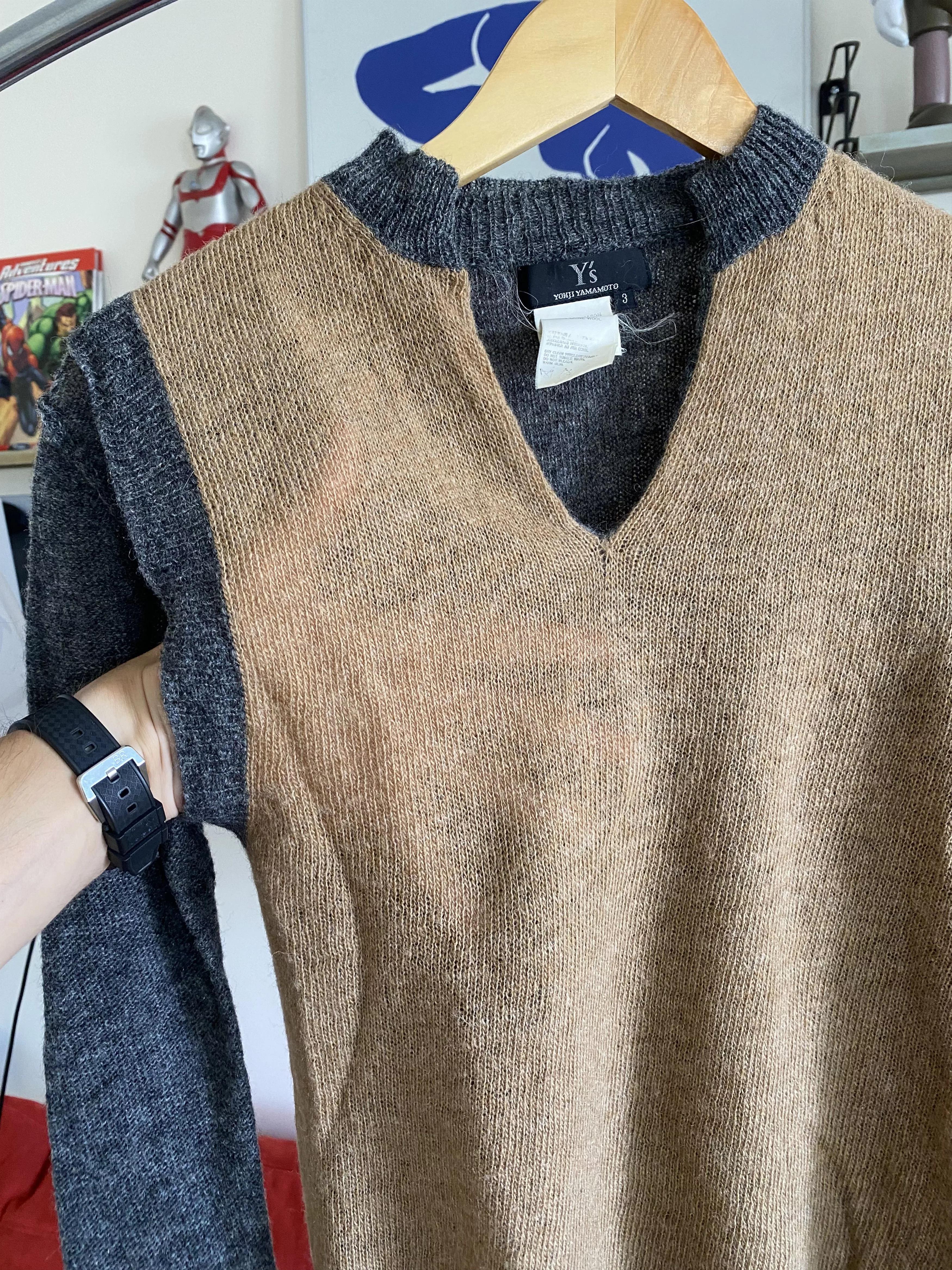 Y's for Men Sweaters Knitwear Y's for Men Y's Double Layer Knit Red