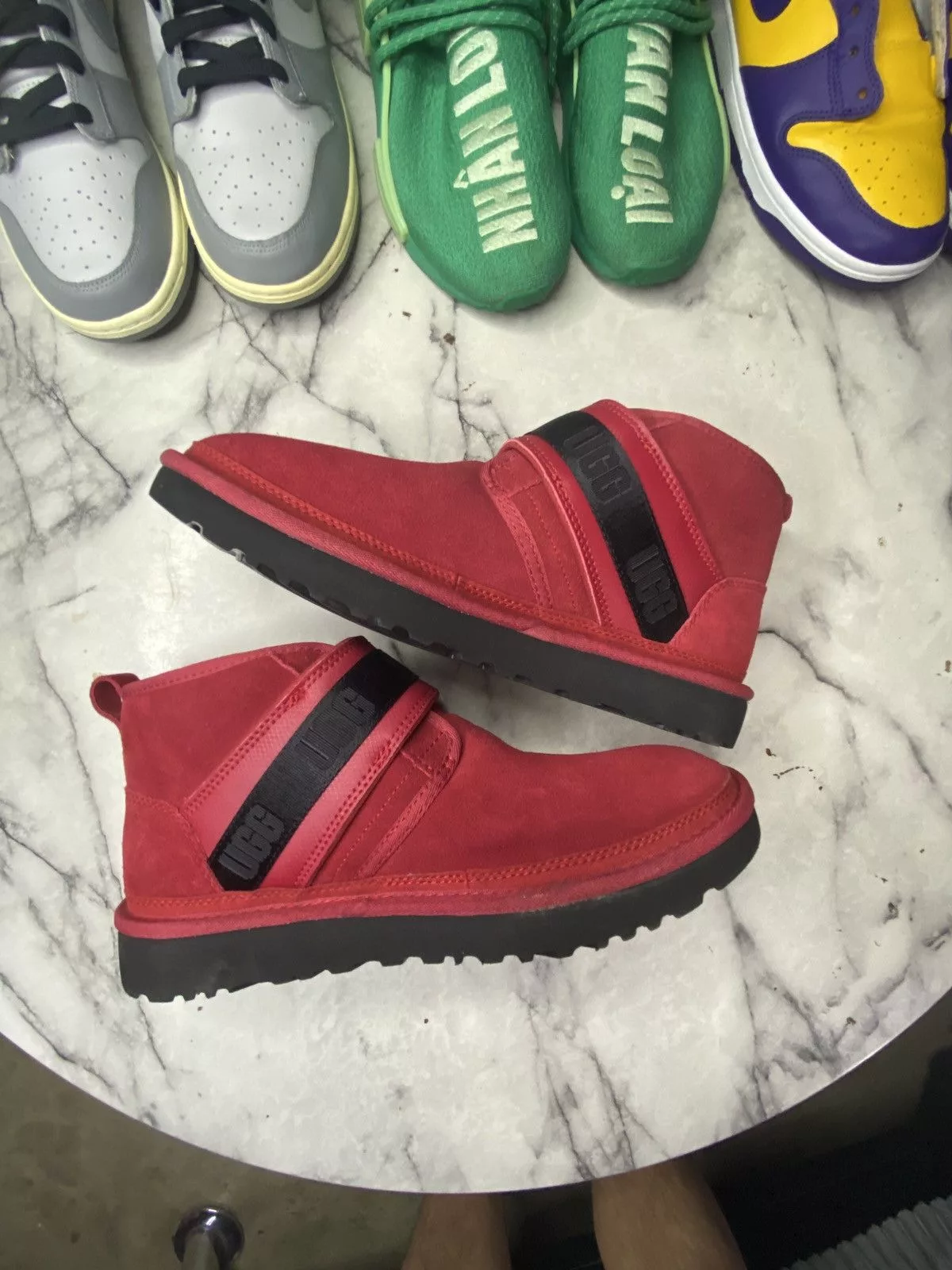 Ugg Hi Top Sneakers UGG strap boot red new
