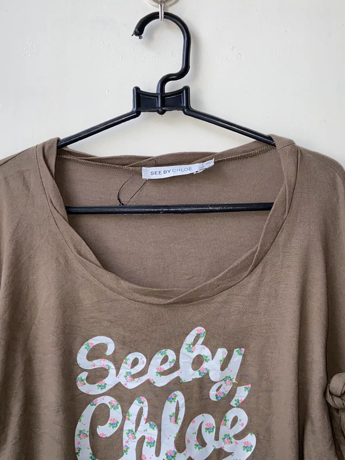 See by Chloe Short Sleeve T Shirts SEE BY CHLOE Brown T-Shirt