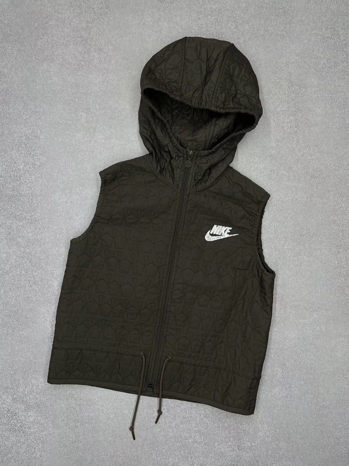 Nike Vests Nike × Nike ACG × Vintage Vintage Nike Vest Brown Women Drill Drip Y2K Swoosh