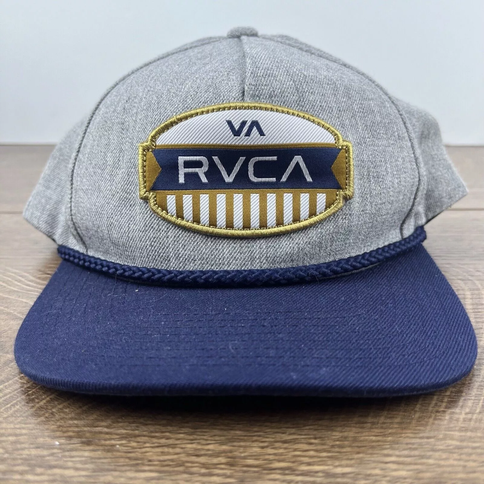 RVCA Hats RVCA Snapback Hat RVCA Hat Gray Cap Adjustable Hat Gray Adul