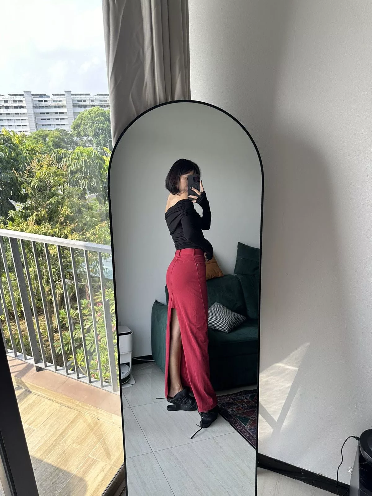 H&M Maxi Skirts H&M skirt HM STUDIO Red
