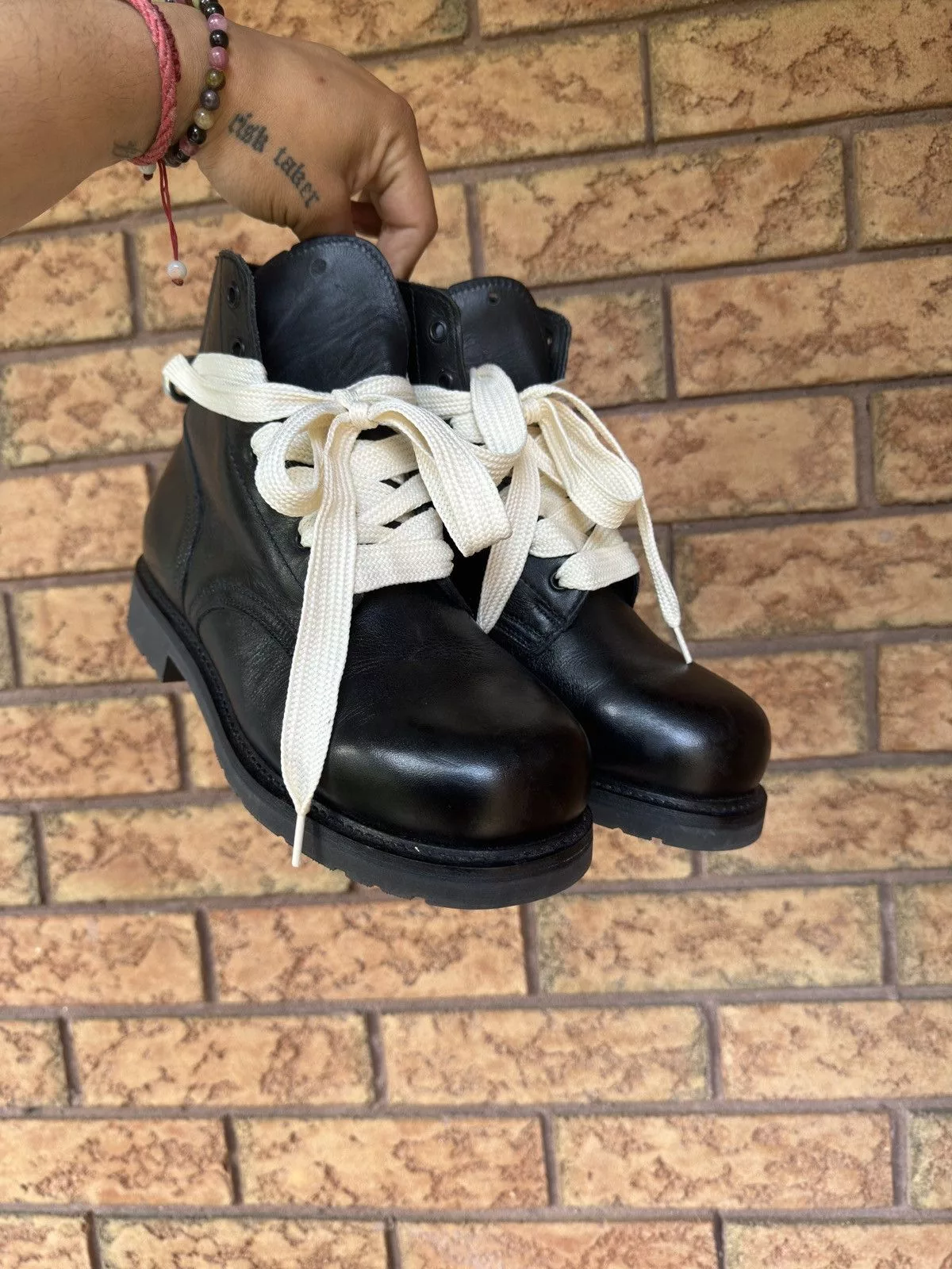 Other Boots Other 1980s Vintage Leather Combat Ankle Boots Black
