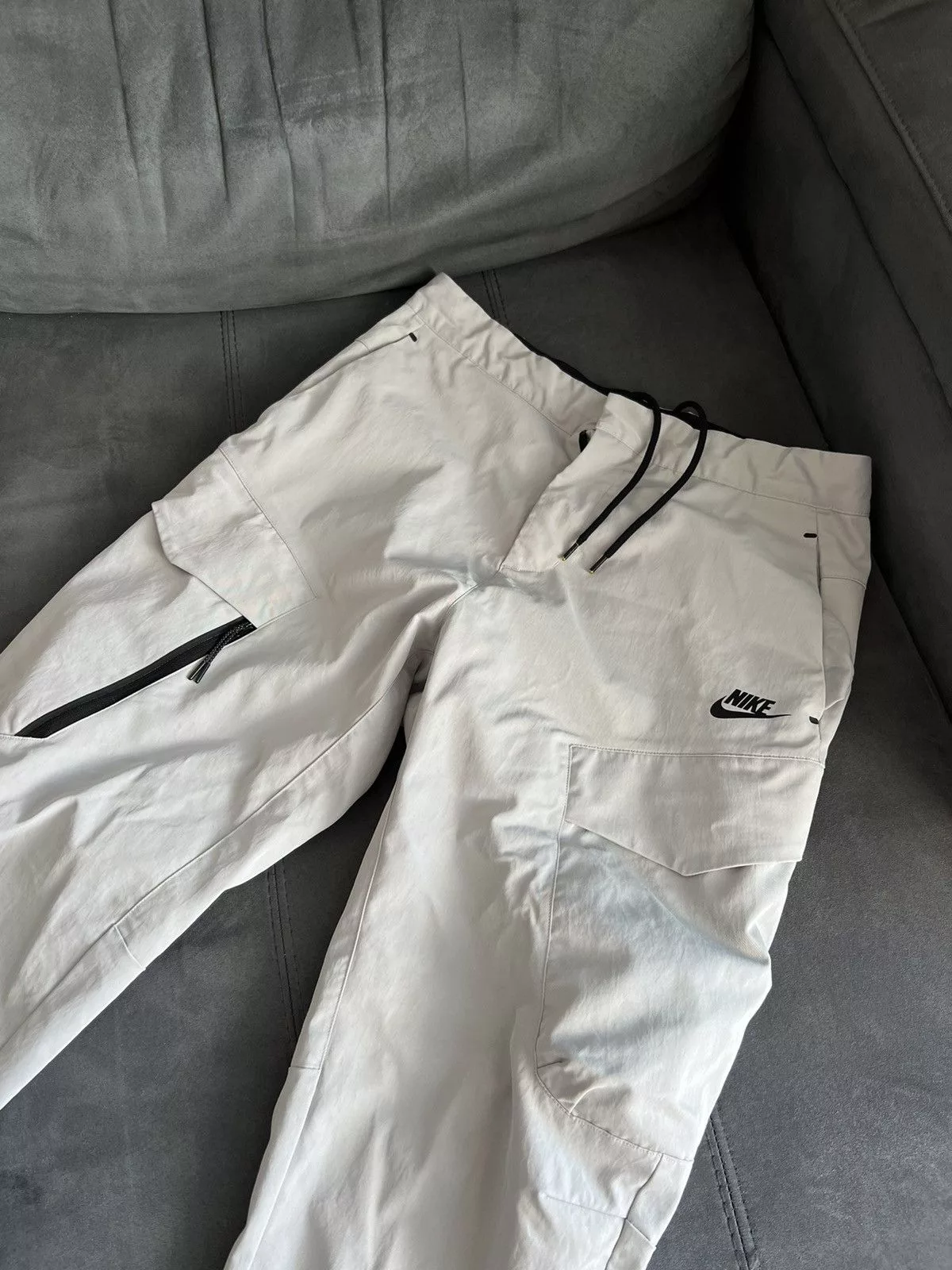 Nike Sweatpants Joggers Nike tech nylon pants drill Gray