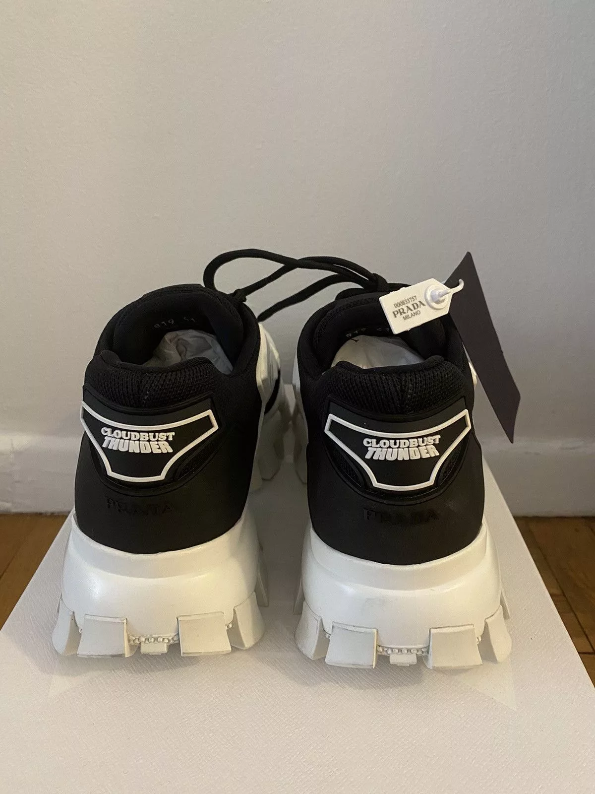 Prada Low Top Sneakers Prada Cloudbust Thunder Sneakers in Black and White