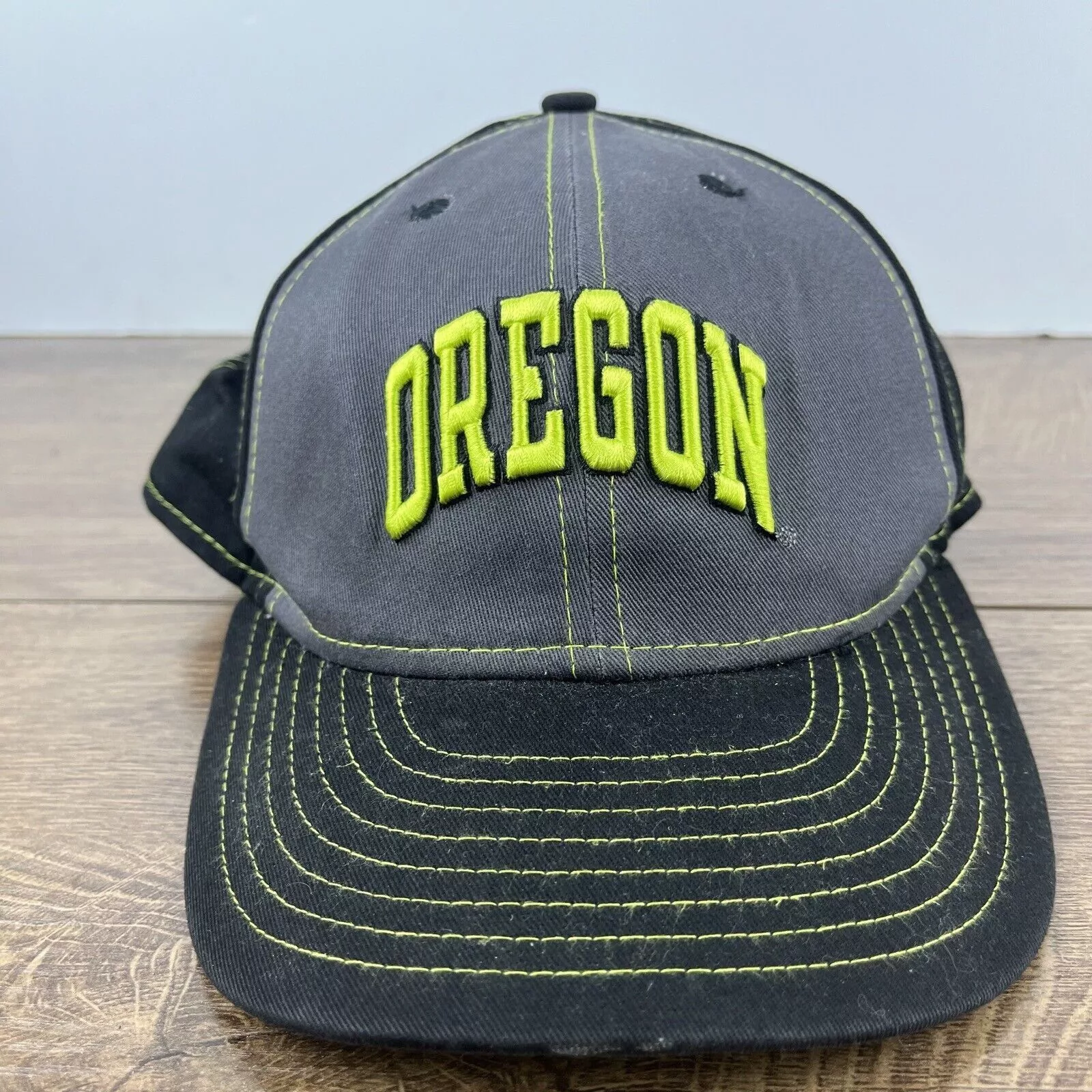 New Era Hats Oregon Ducks Gray Hat New Era 9FIFTY Snapback Hat Adjustable