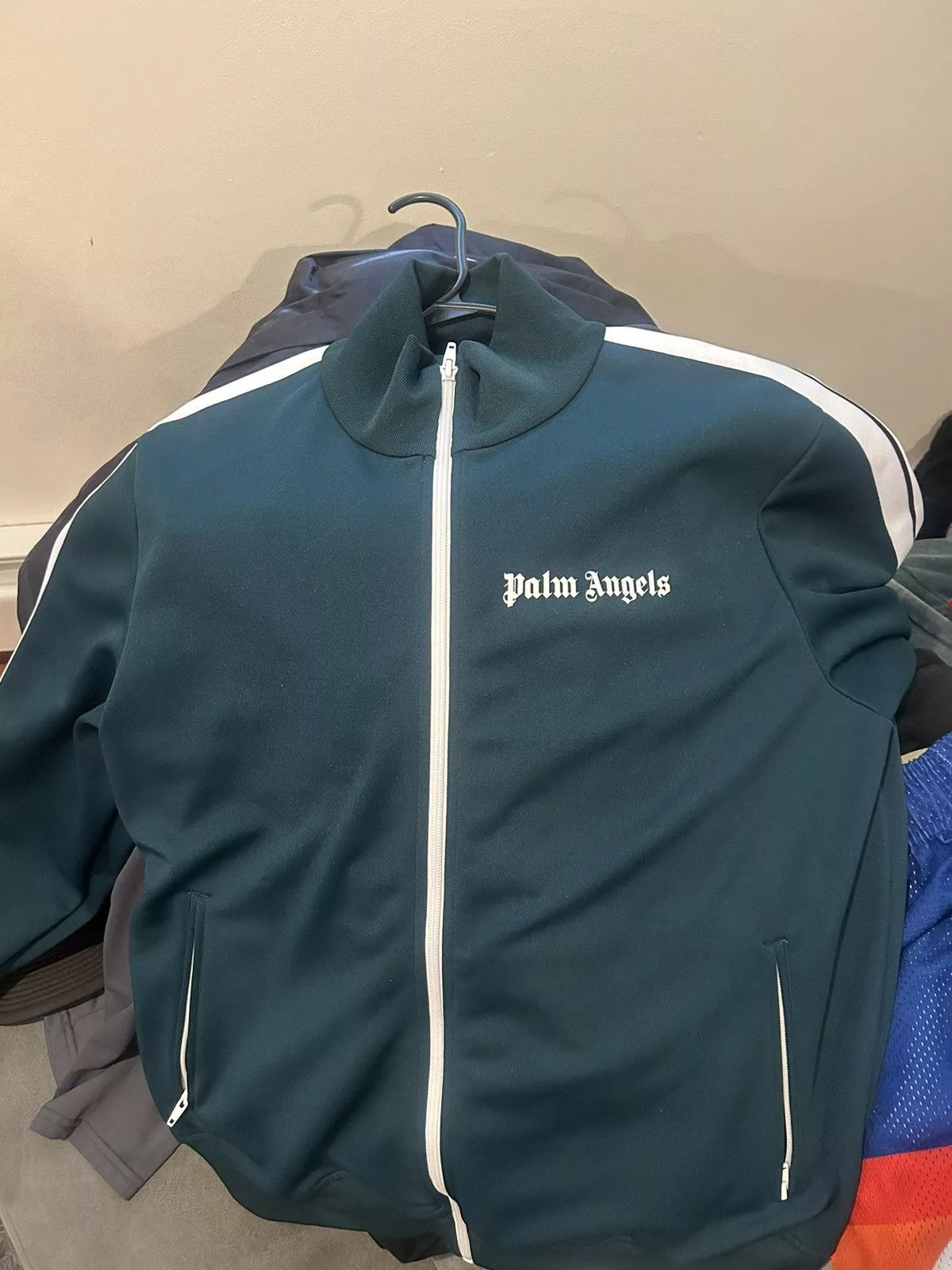 Palm Angels Light Jackets Palm Angels Track Jacket Green